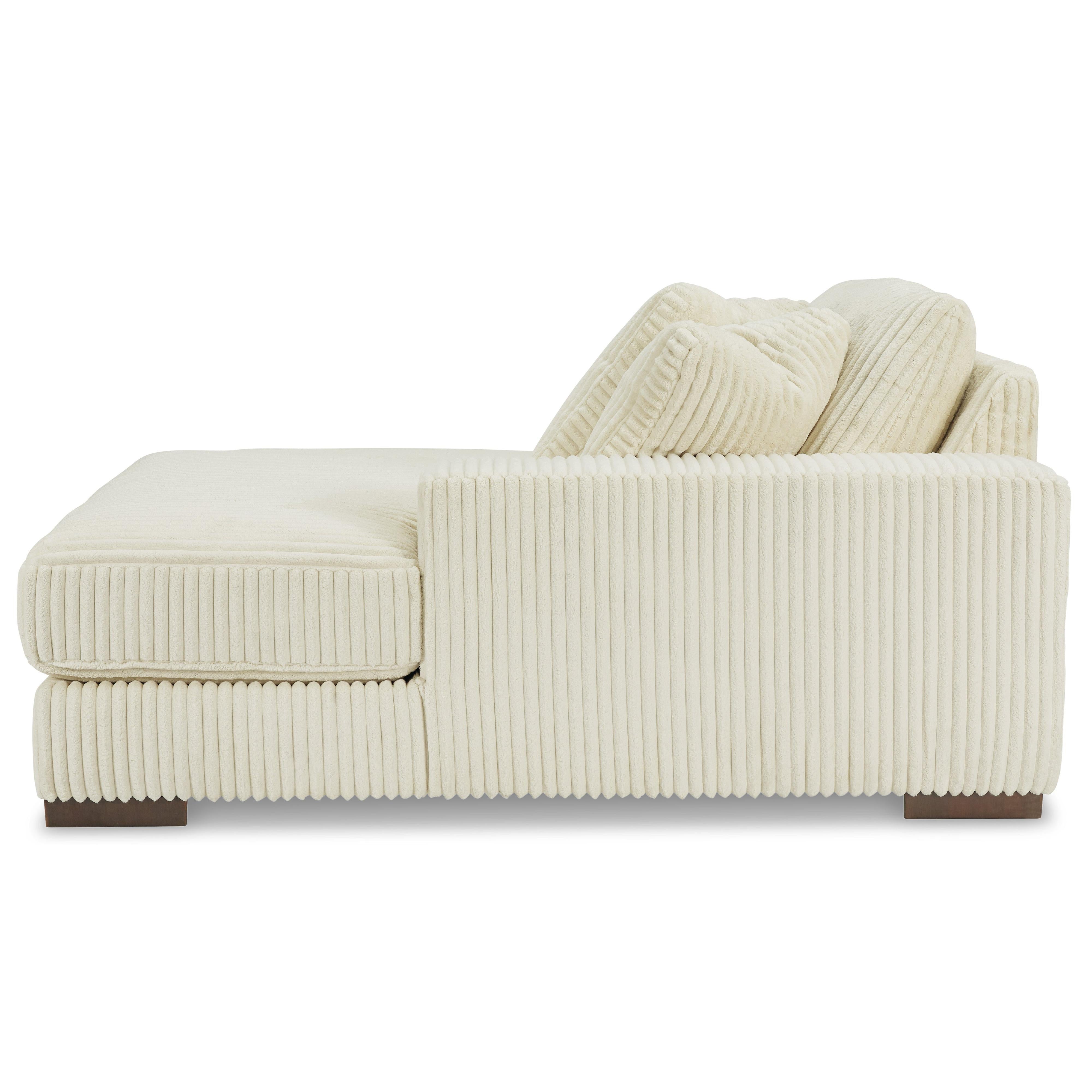 Elegant Ivory Fabric 3-Seater Sectional Sofa with Right-Facing Chaise by Lindyn