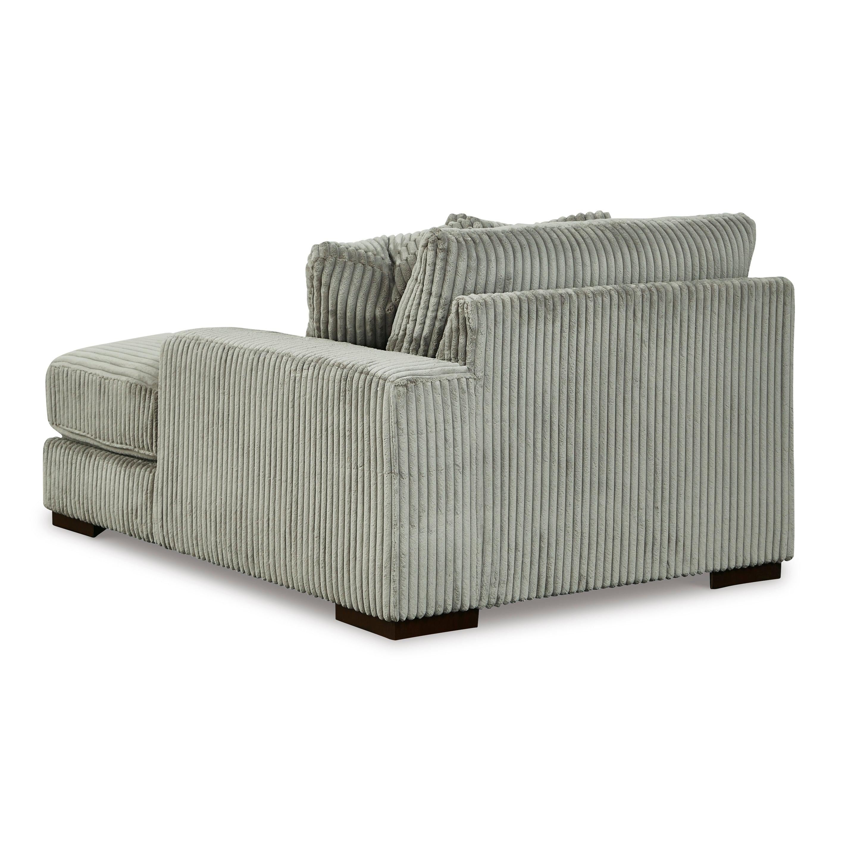 Stylish Lindyn 2-Seater Sectional Sofa with Right-Hand Facing Chaise in Elegant Fog Fabric