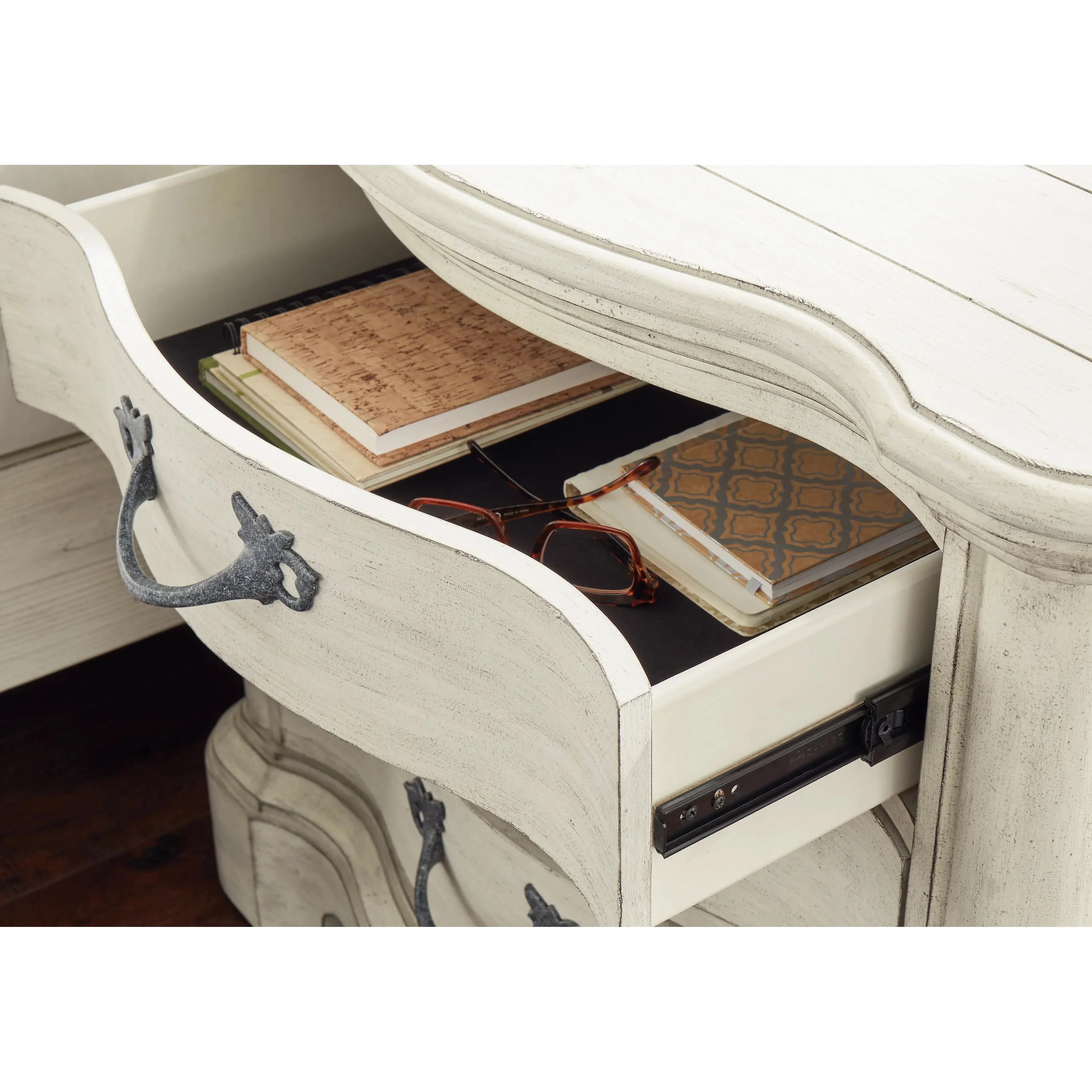 Charming Antique White Arlendyne Bedside Table