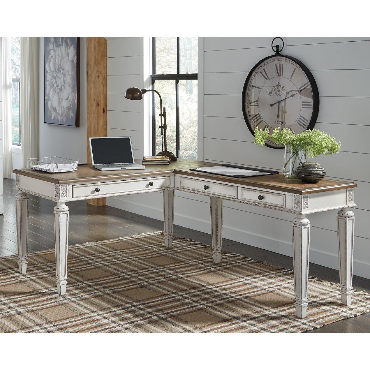 Stylish Realyn 2-Piece Home Office Desk Set