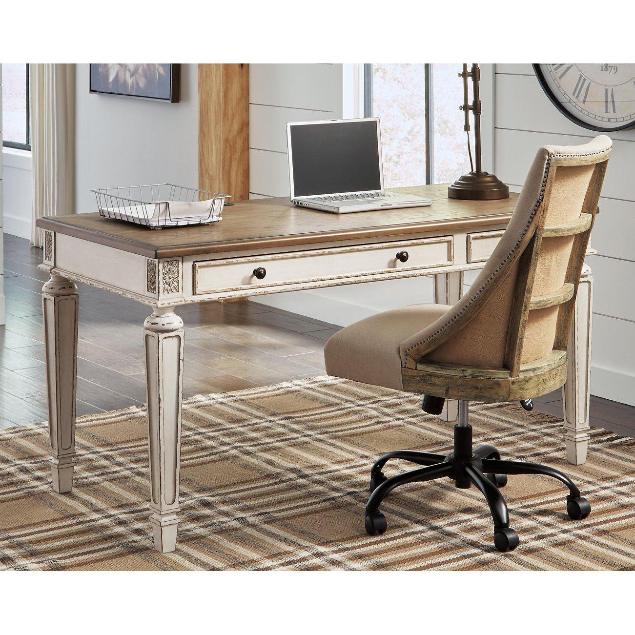 Stylish Realyn 2-Piece Home Office Desk Set