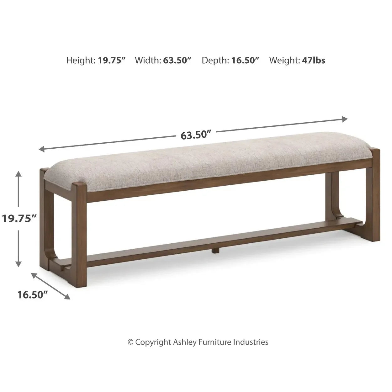 Elegant Cabalynn Upholstered Bench Seat for Stylish Interiors