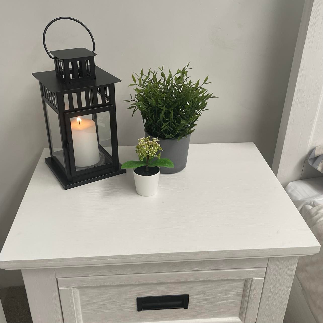 Hampton Coastal Bedside Table - White