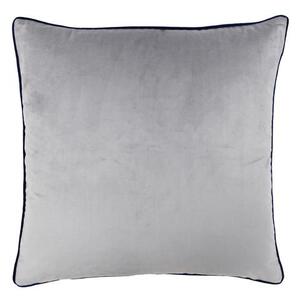 Elegant Silver & Navy Decorative Cushion