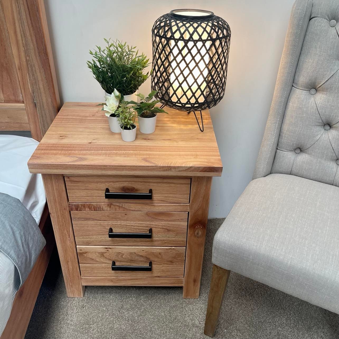 New Age Bedside Table - Natural