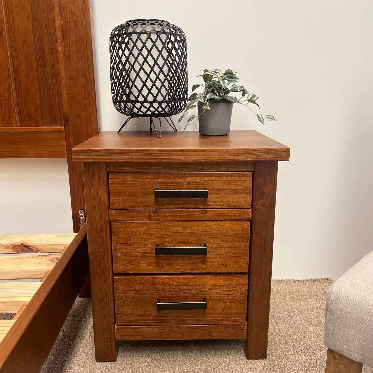 New Age Bedside Table - Dark Oak