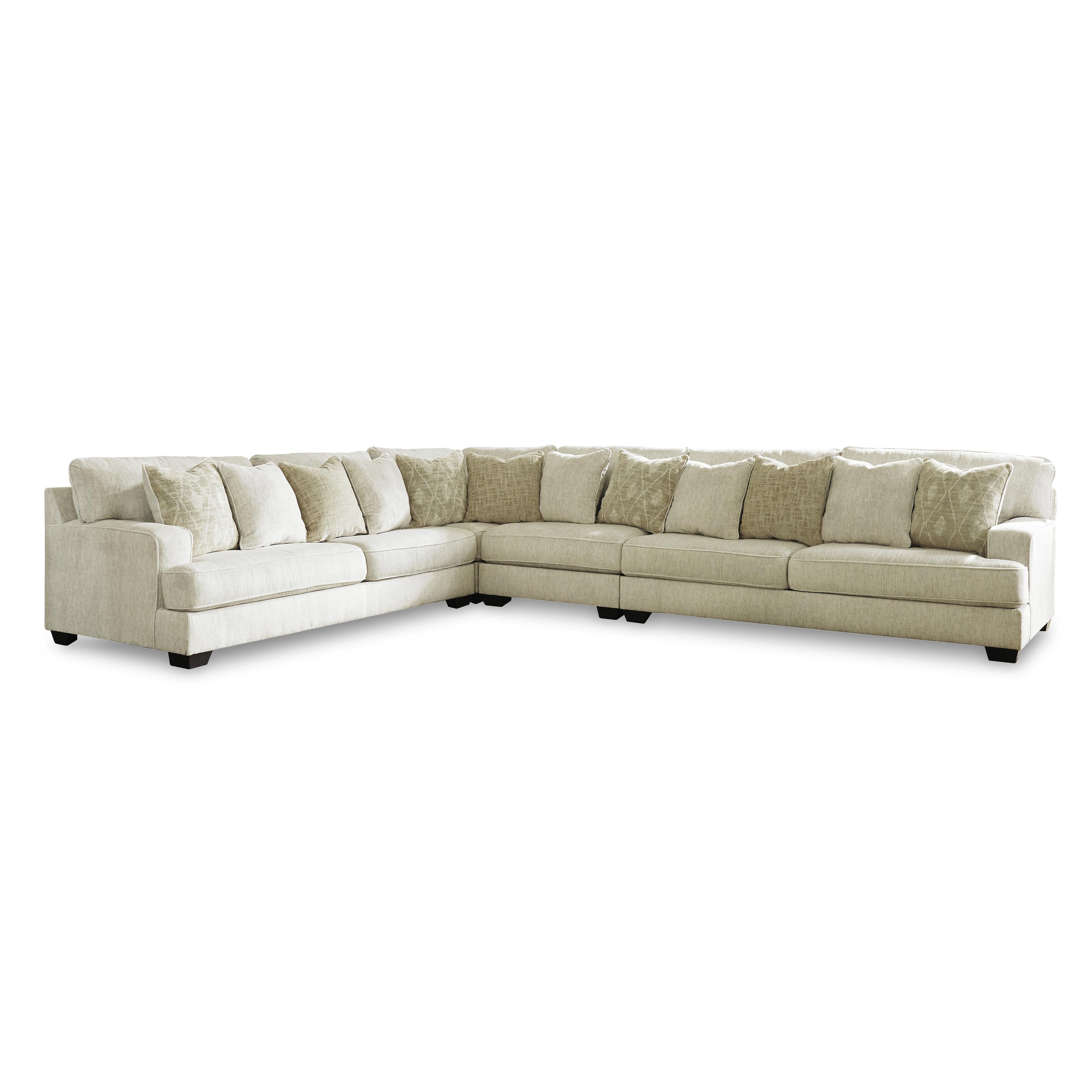 Chic Rawcliffe 6-Seat Corner Sectional in Soft Parchment Fabric