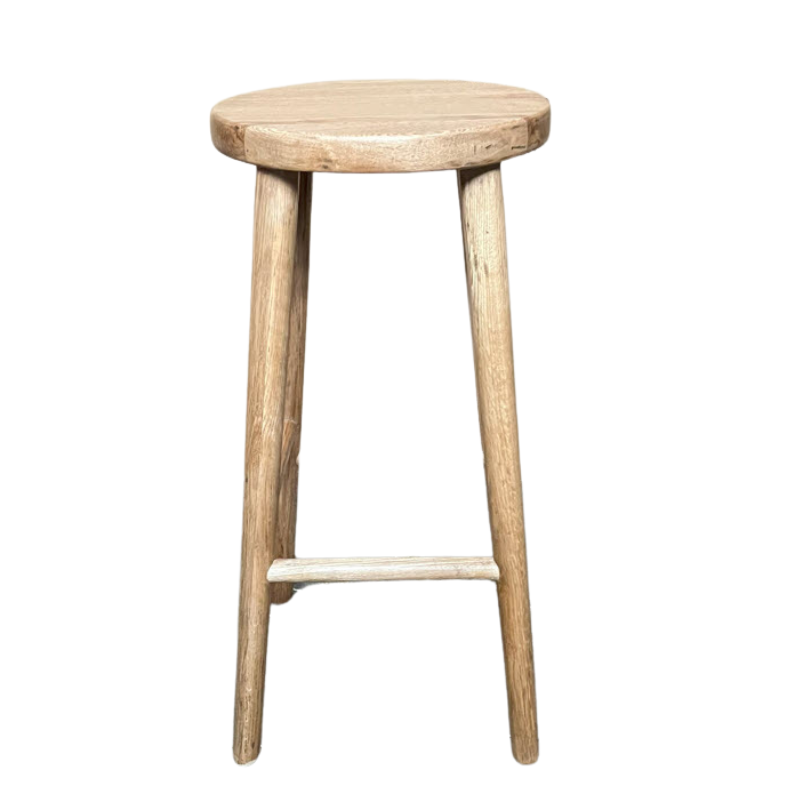 Stylish 65cm Natural Wood Bar Stool by Tallawong