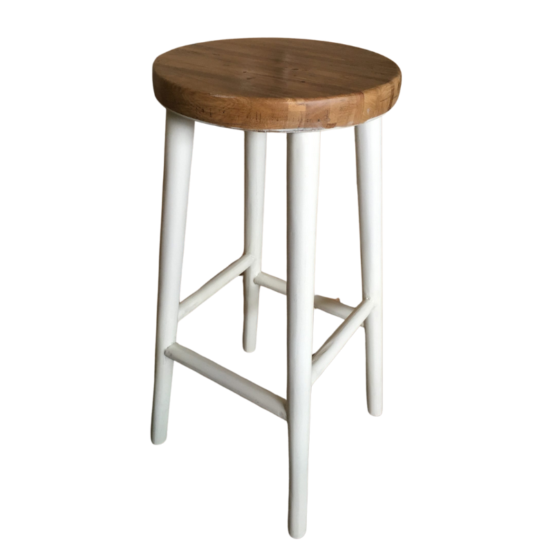 Sleek White 65cm Tallawong Bar Stool - Perfect for Any Space!