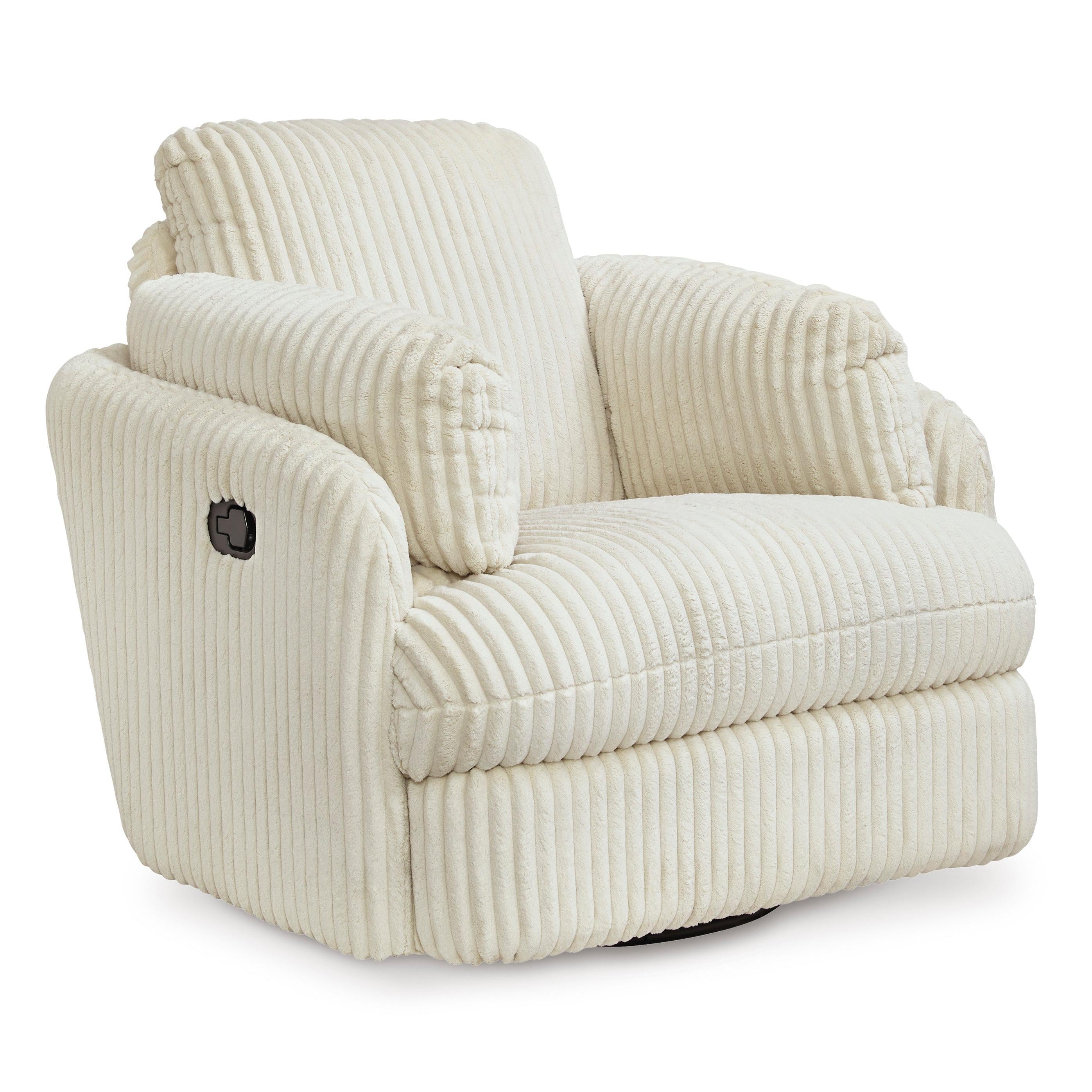 Ivory Tie-Breaker Swivel Glider Recliner: Ultimate Comfort in Style!