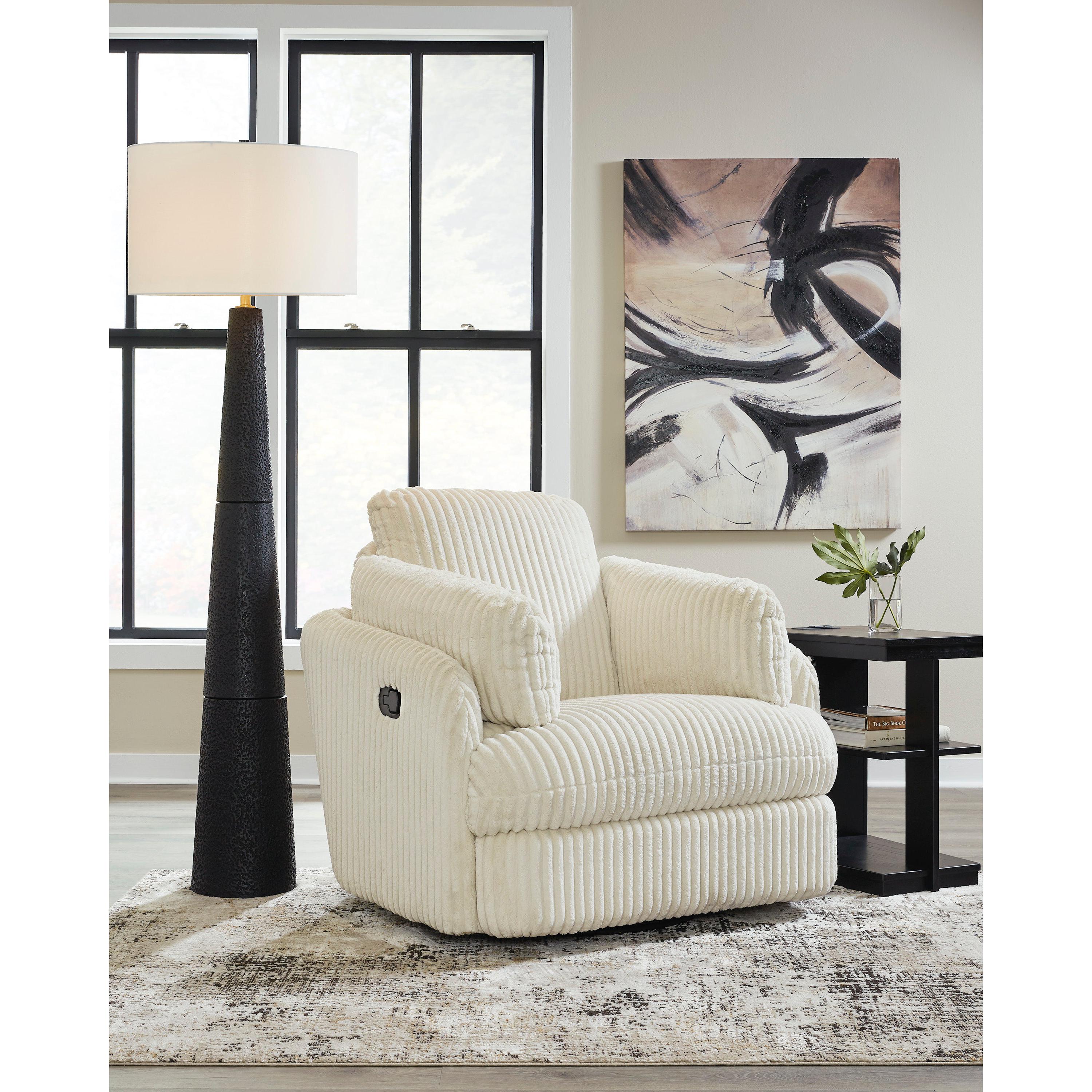 Ivory Tie-Breaker Swivel Glider Recliner: Ultimate Comfort in Style!