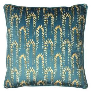 Luxurious Wisteria Petrol Blue Cushion