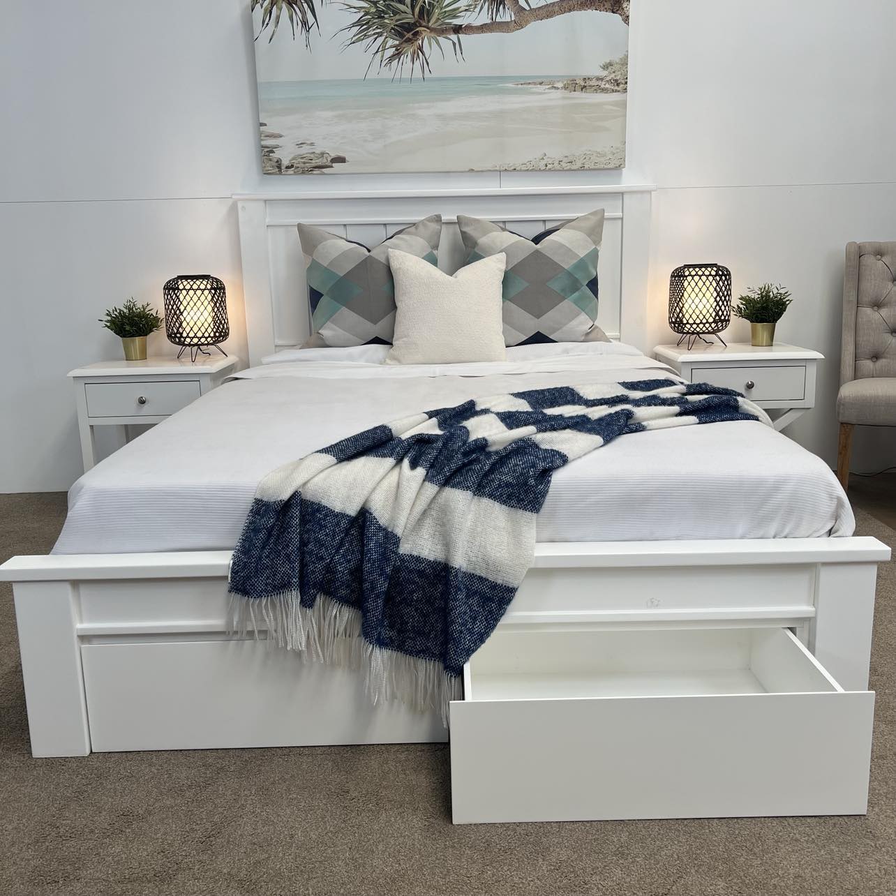 White Haven Bed - White