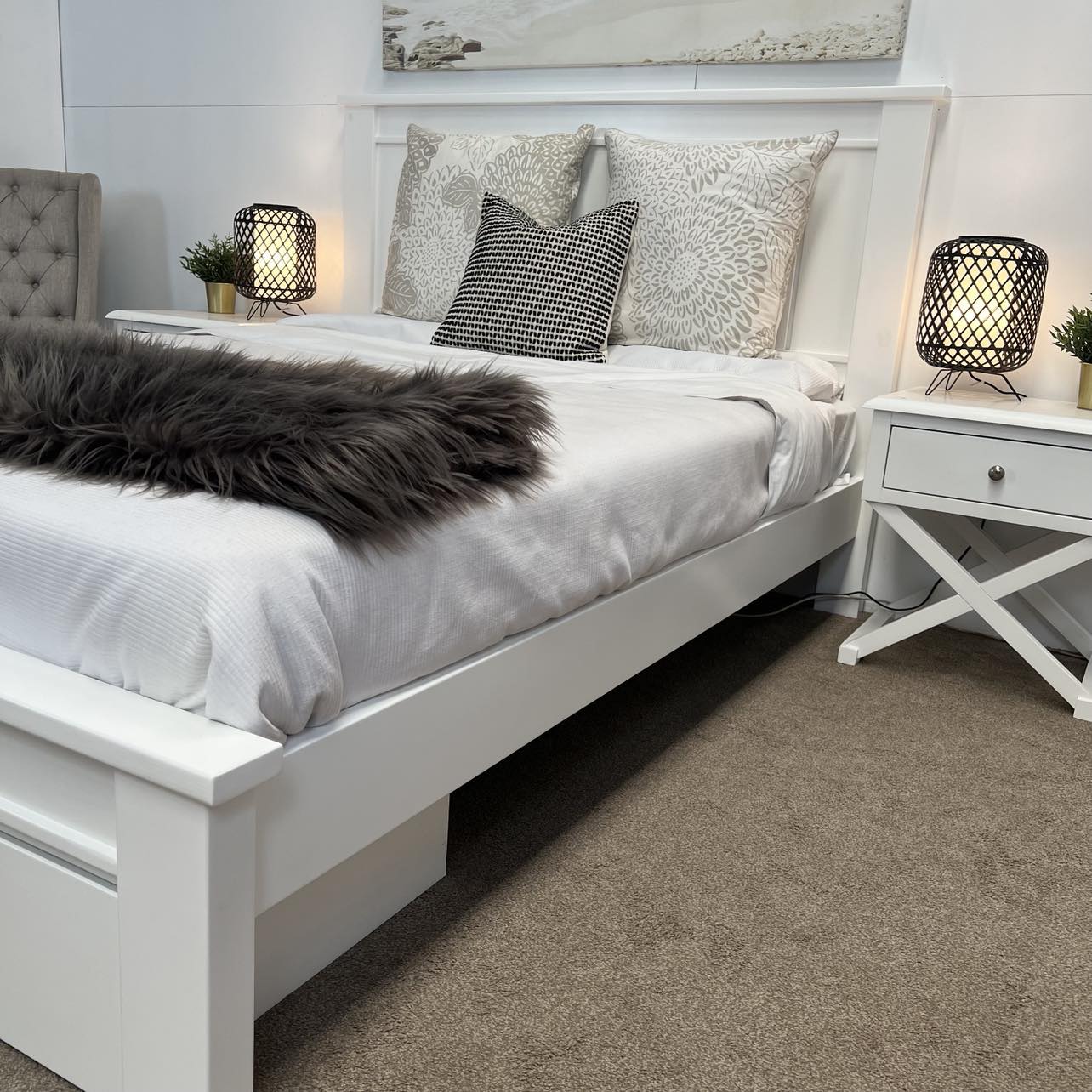 White Haven Bed - White