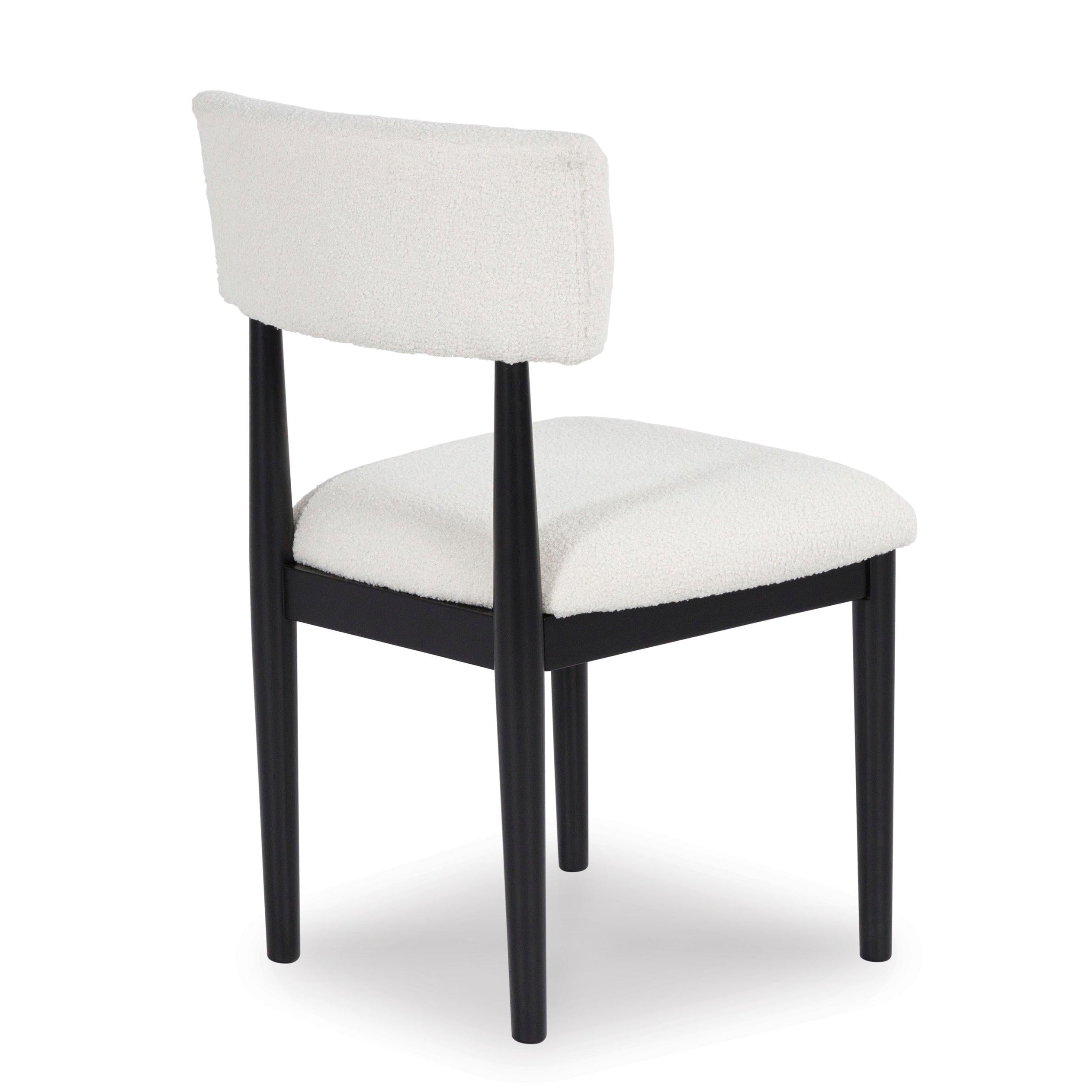 Sleek Xandrum Dining Chair in Elegant White and Black