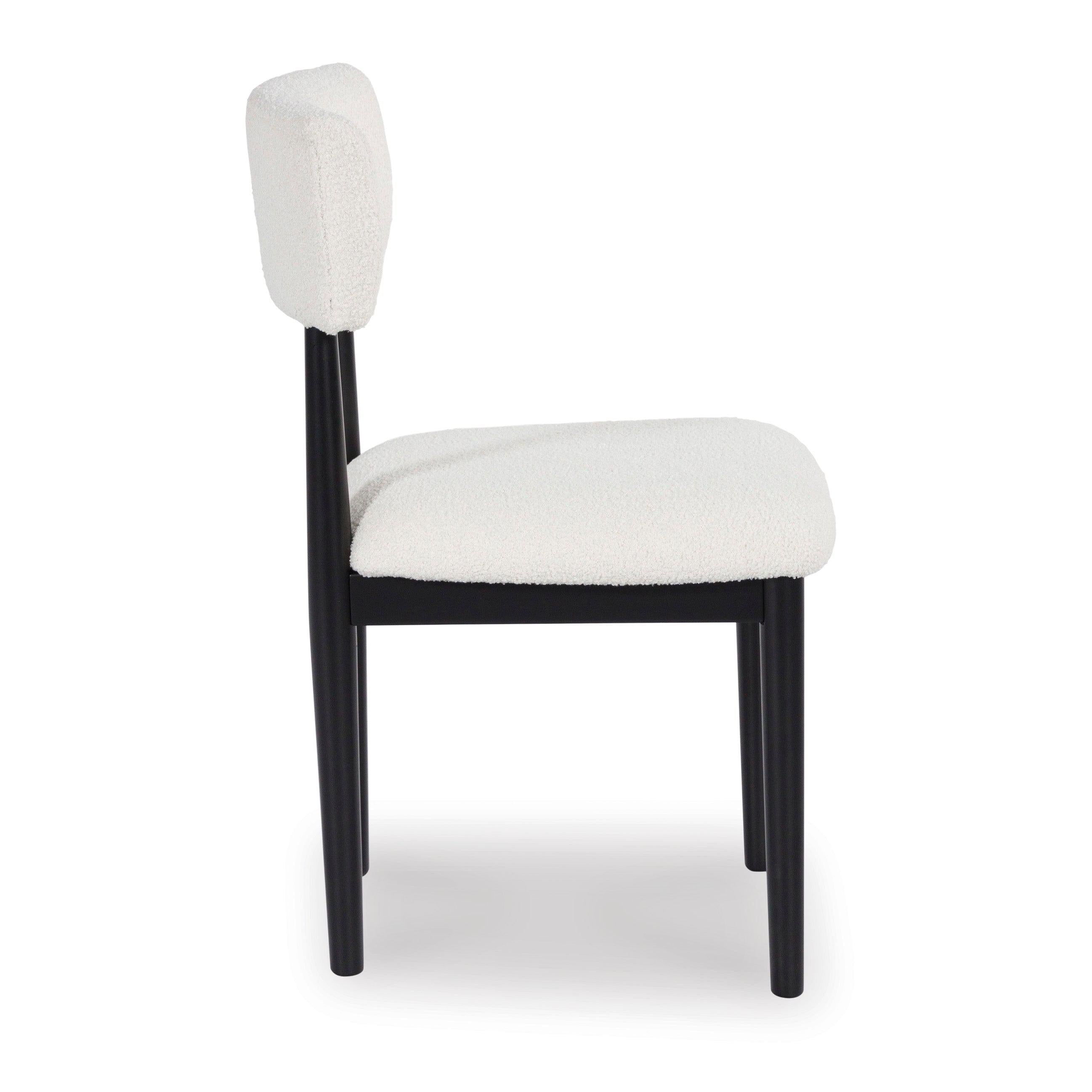 Sleek Xandrum Dining Chair in Elegant White and Black