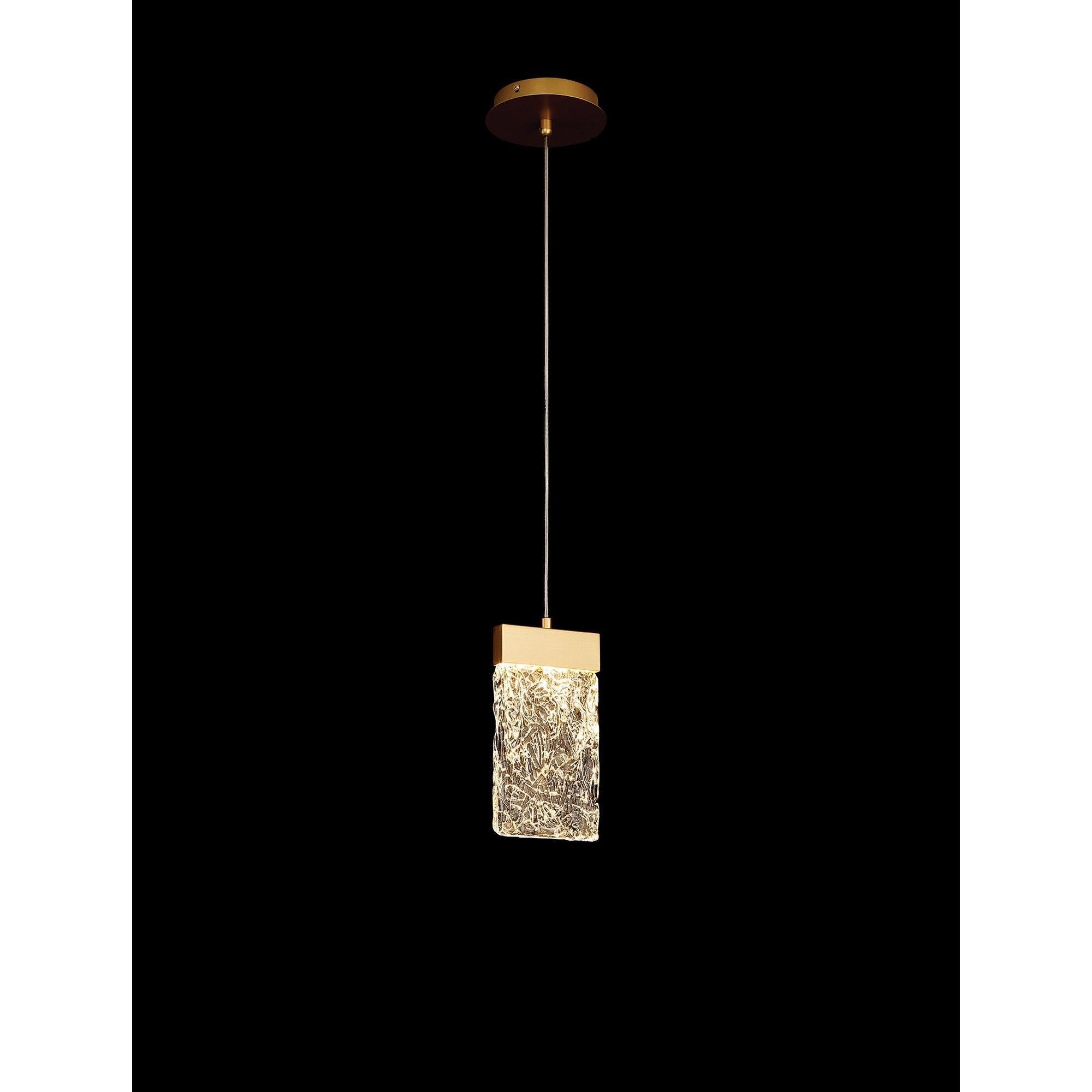 Elegant Gold Painted Brushed Bremen Pendant Light – 1 Bulb