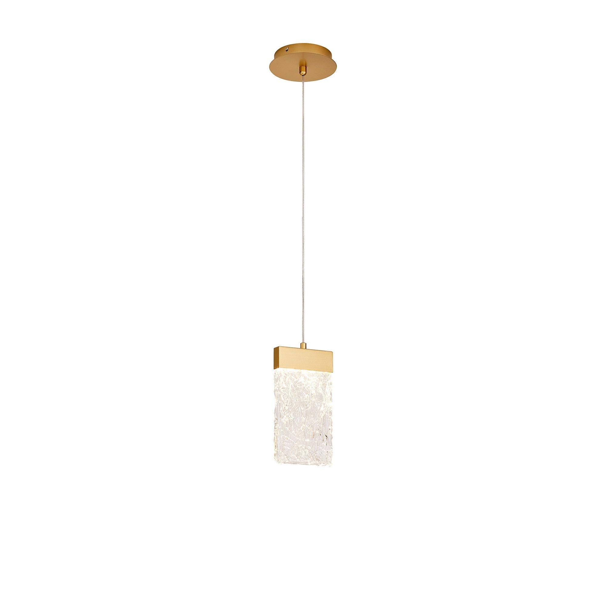 Elegant Gold Painted Brushed Bremen Pendant Light – 1 Bulb