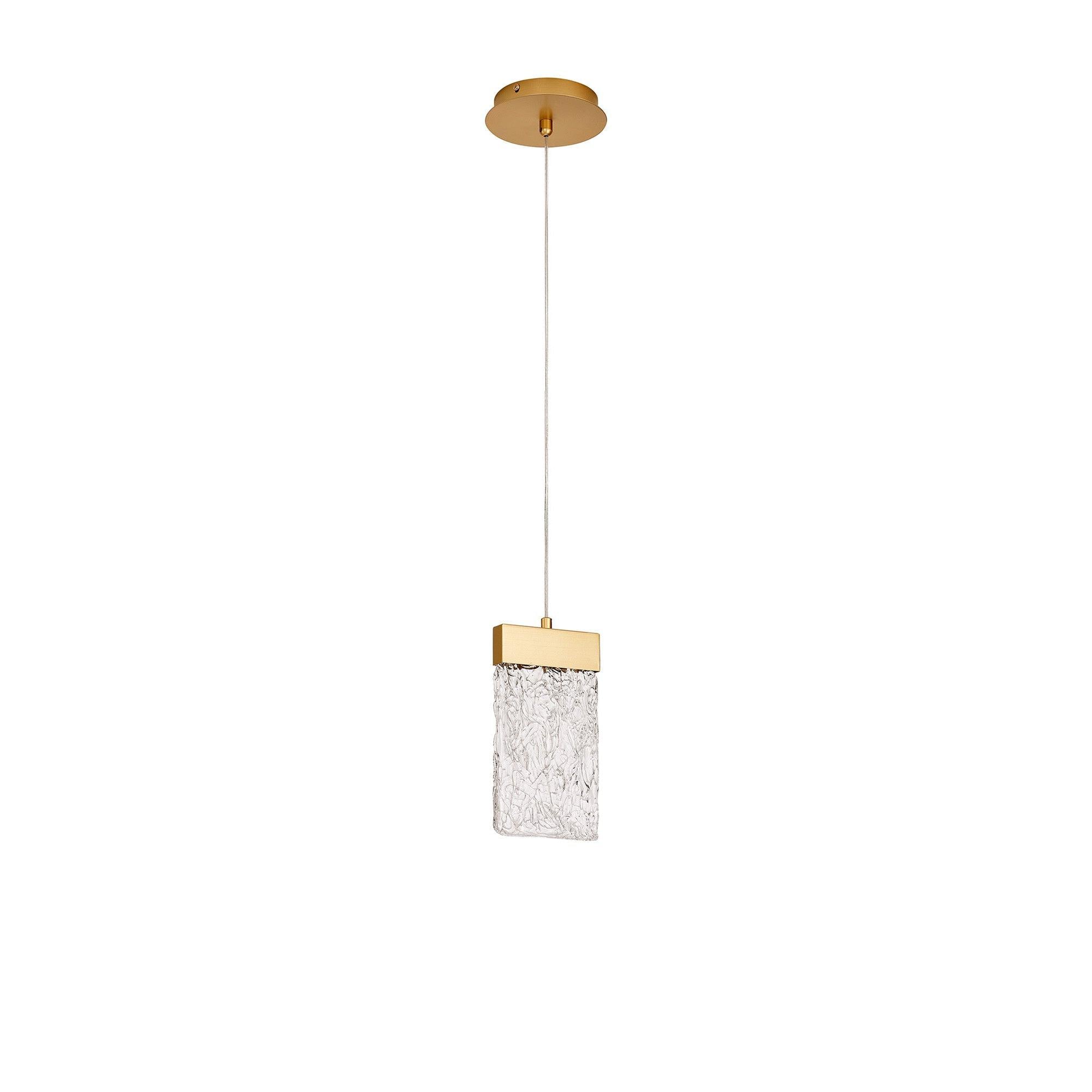 Elegant Gold Painted Brushed Bremen Pendant Light – 1 Bulb