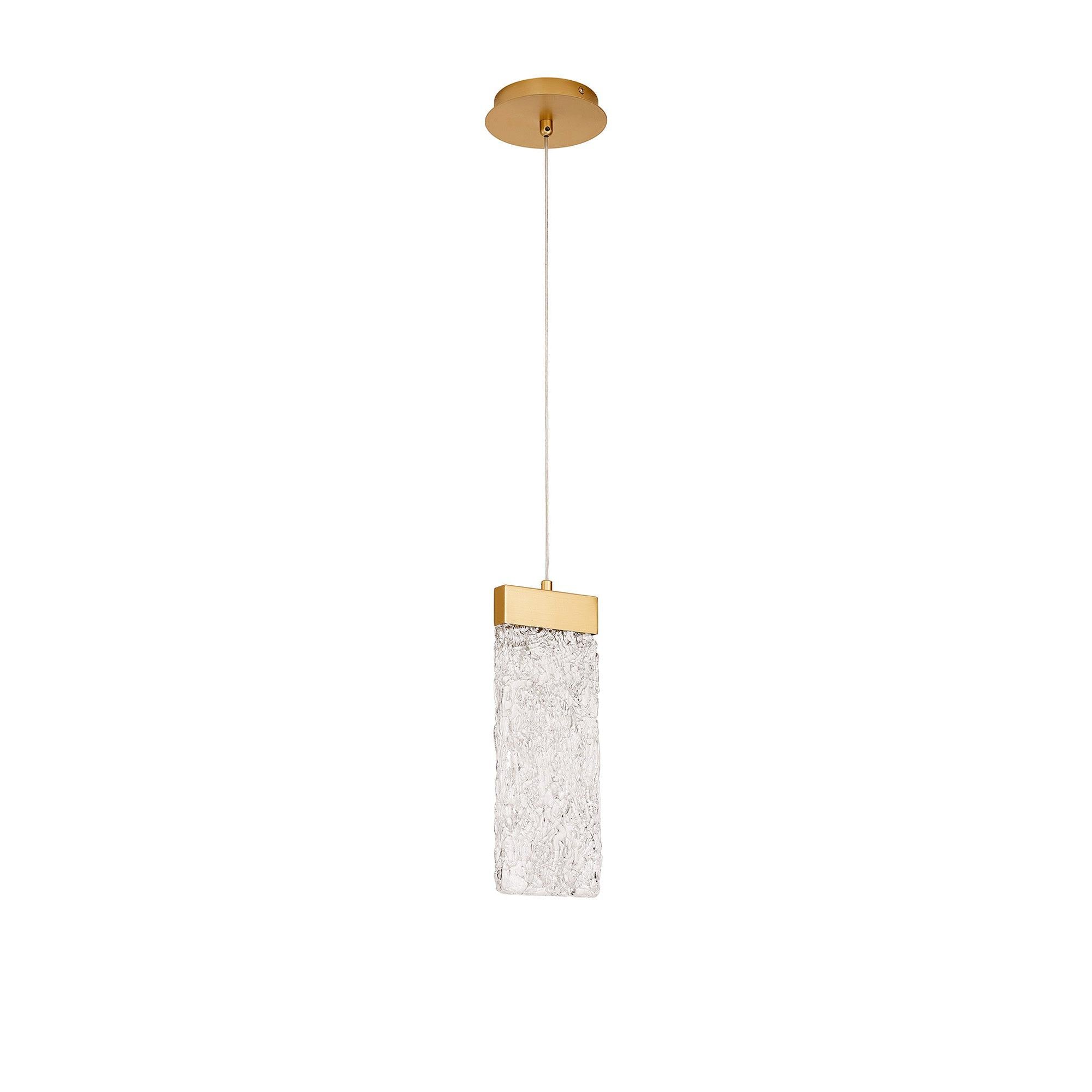 Elegant Gold Painted Brushed Bremen Pendant Light – 1 Bulb