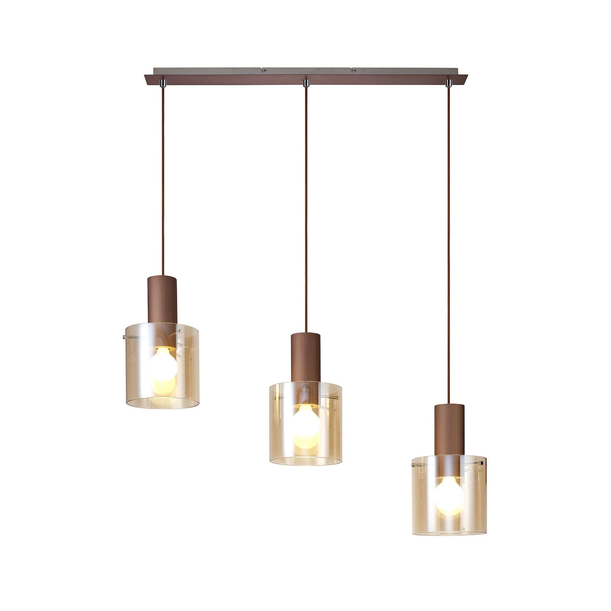 Stylish Brooks 3-Light Linear Pendant Fixture