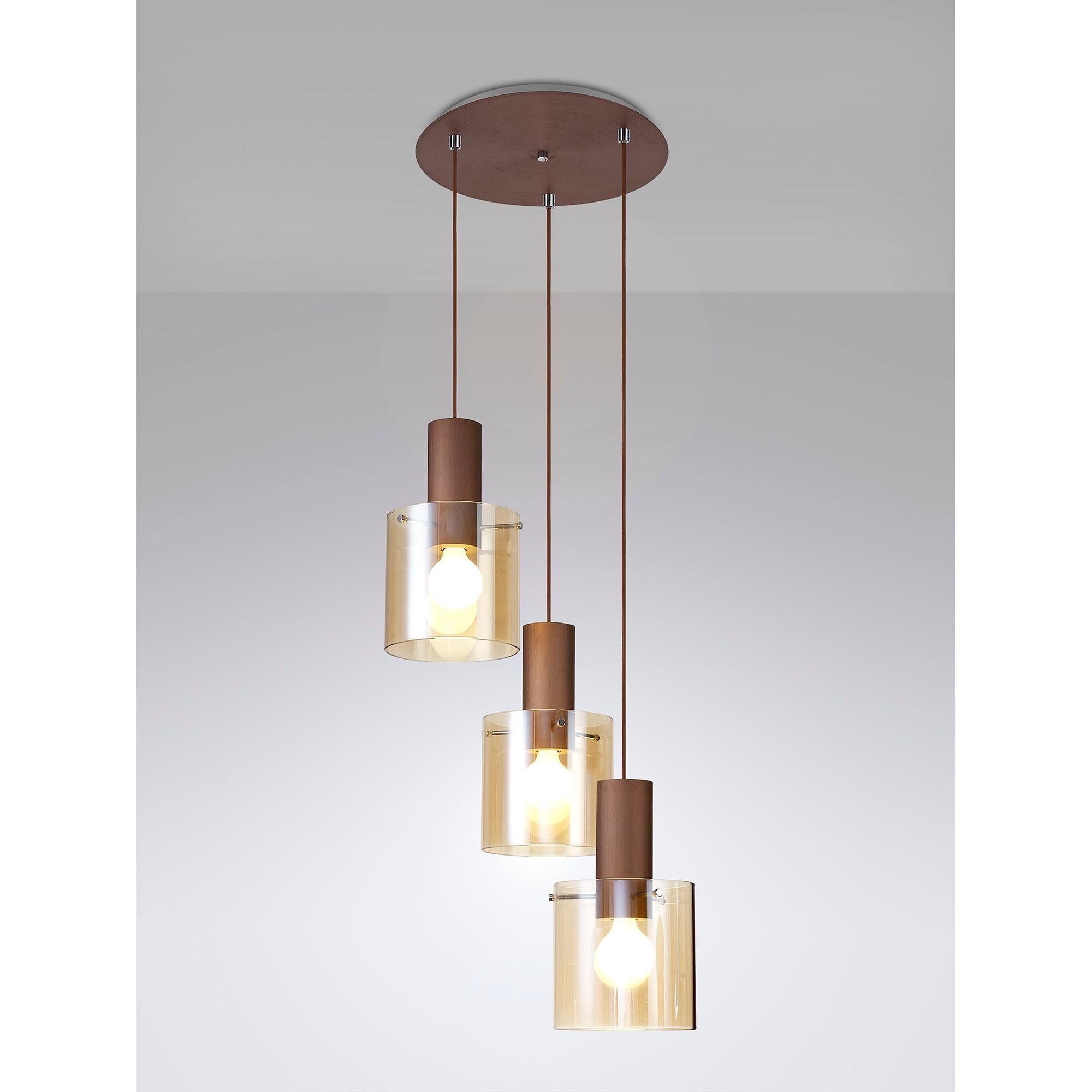 Elegant Brooks 3-Light Round Pendant Fixture