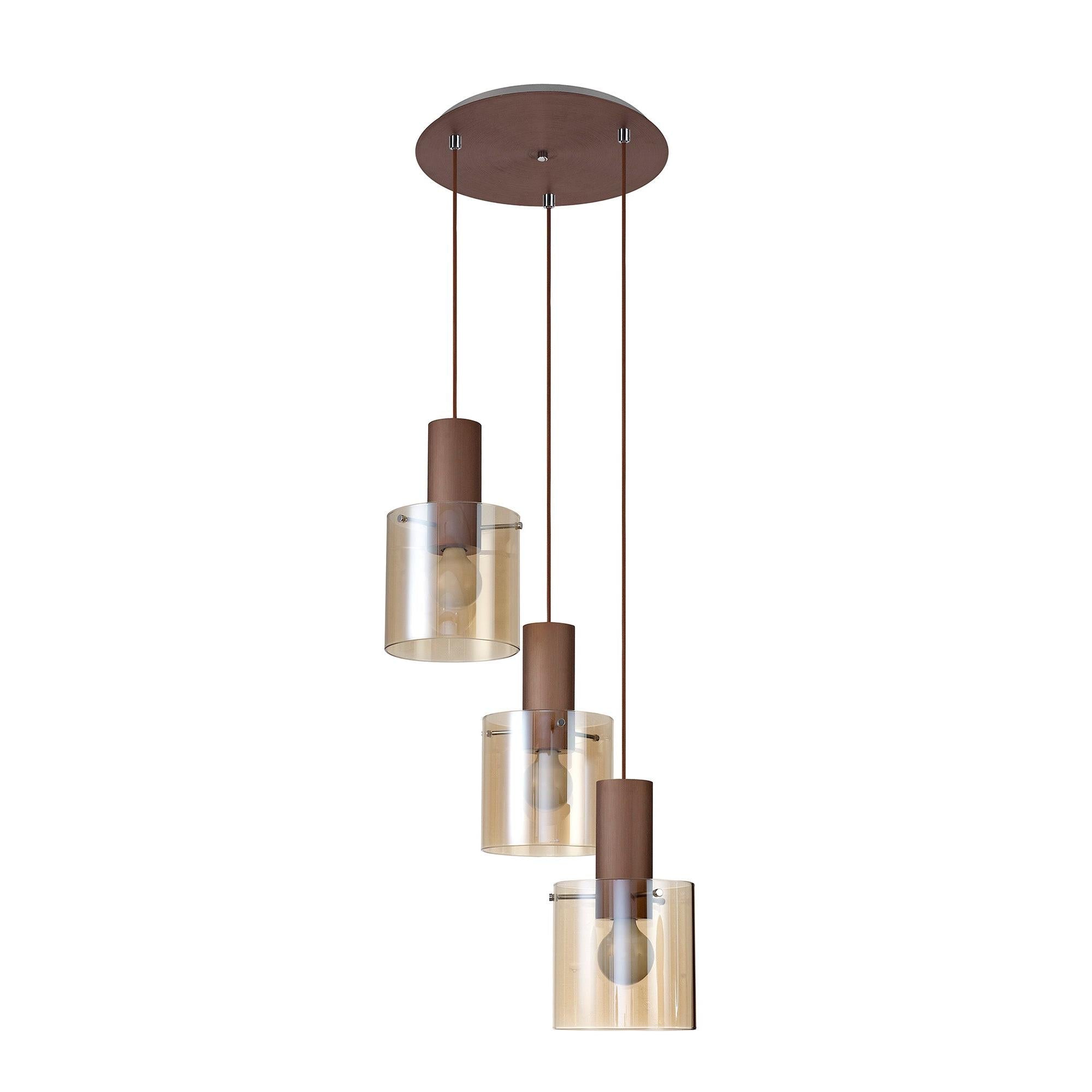 Elegant Brooks Triple Light Round Pendant