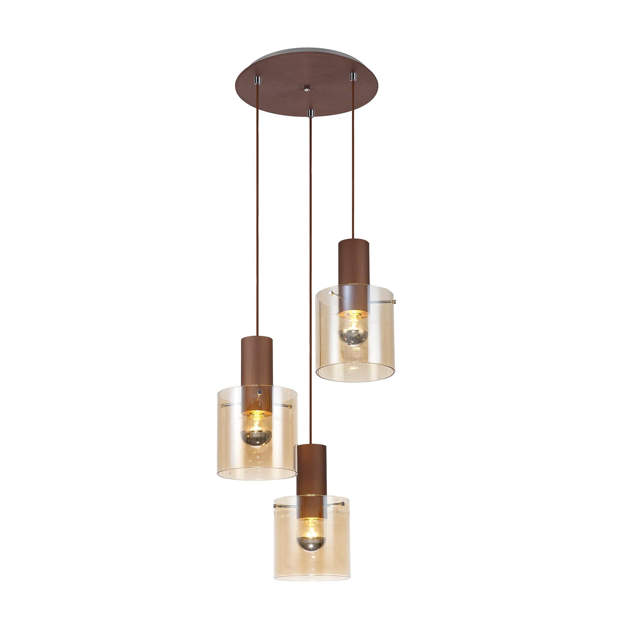 Elegant Brooks 3-Light Round Pendant Fixture