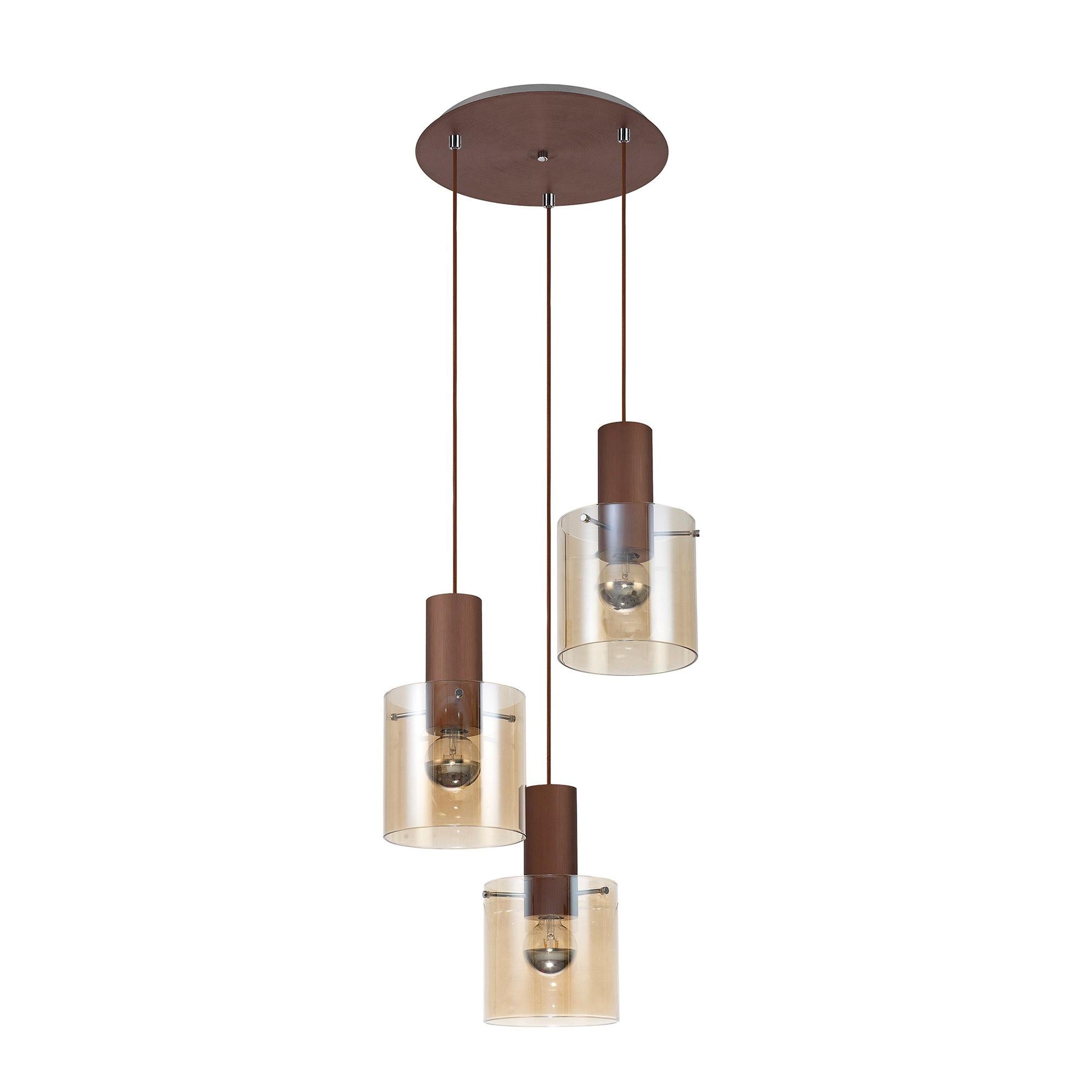 Elegant Brooks 3-Light Round Pendant Fixture