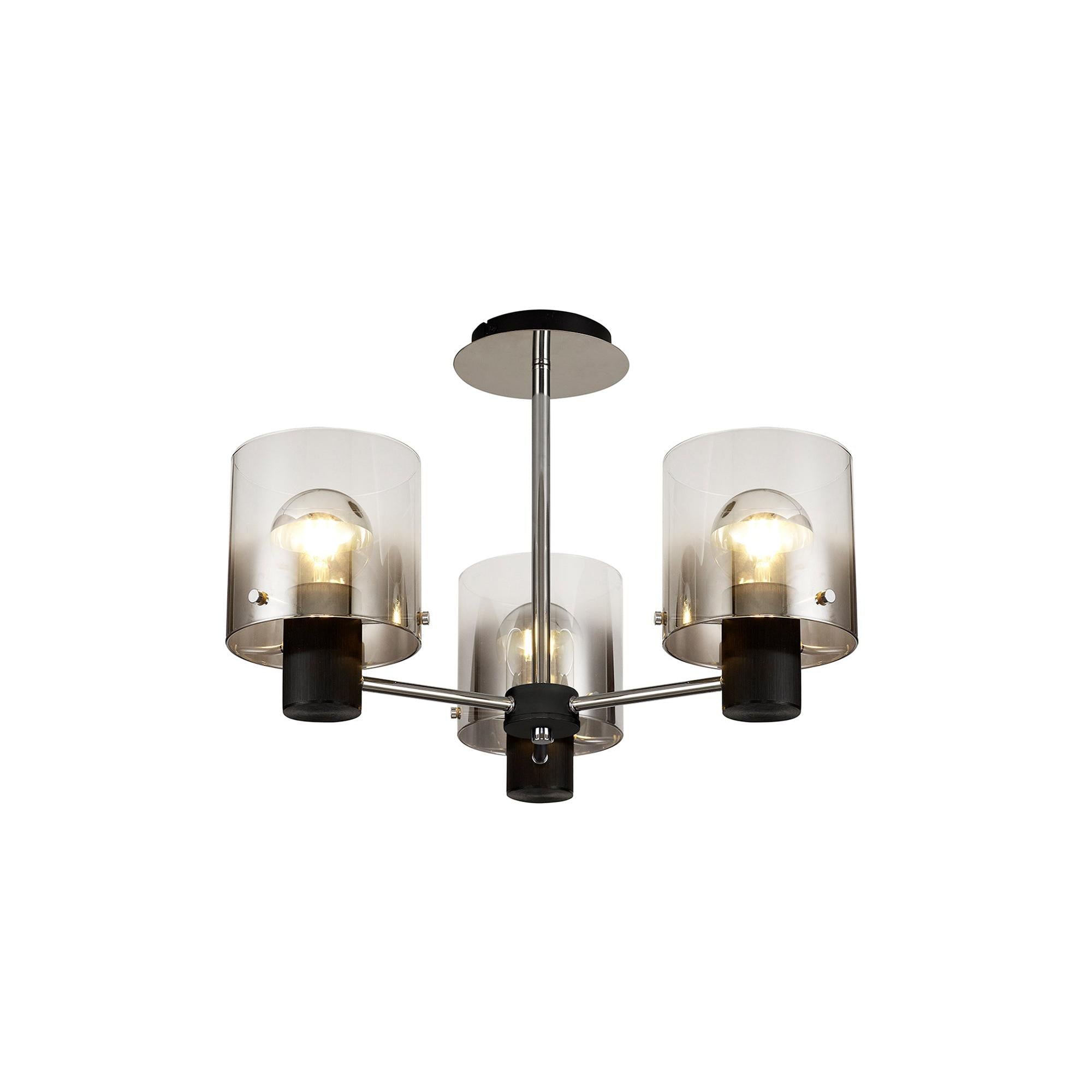 Stylish Brooks 3-Light Semi-Flush Mount Ceiling Fixture