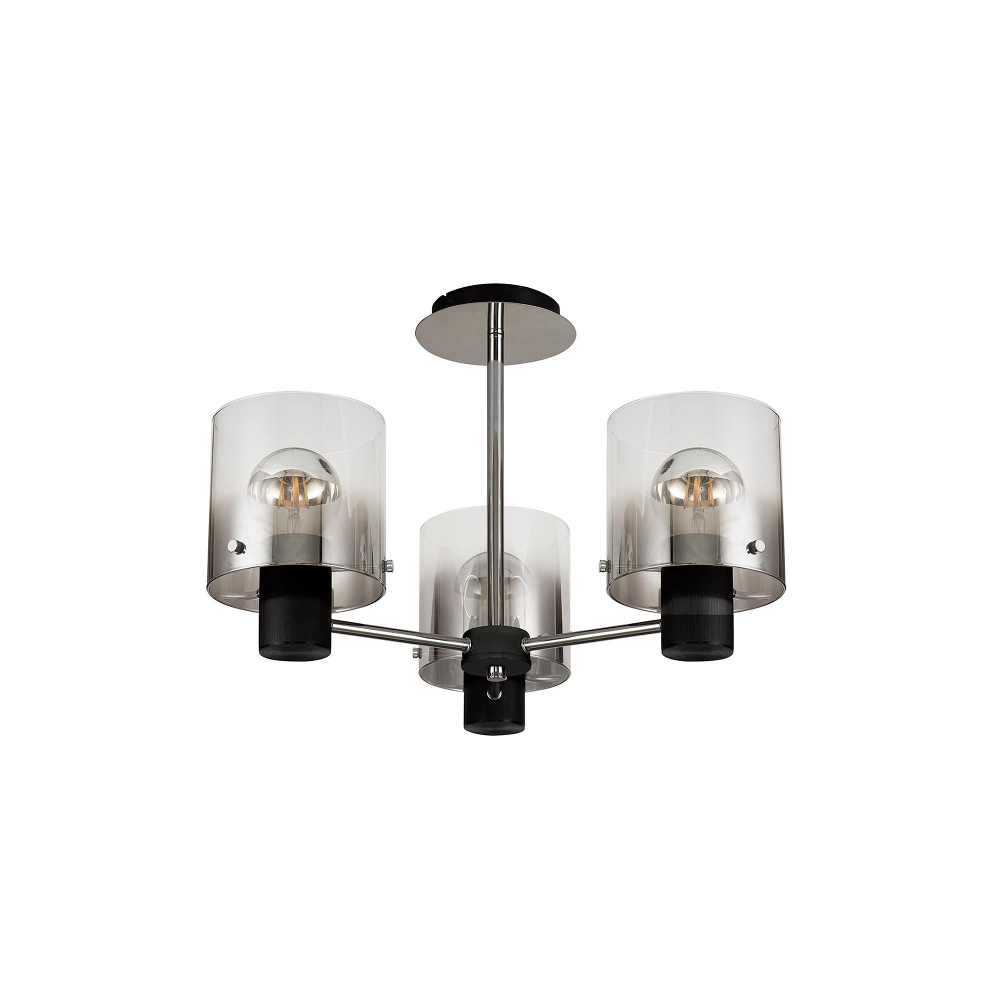 Stylish Brooks 3-Light Semi-Flush Mount Ceiling Fixture