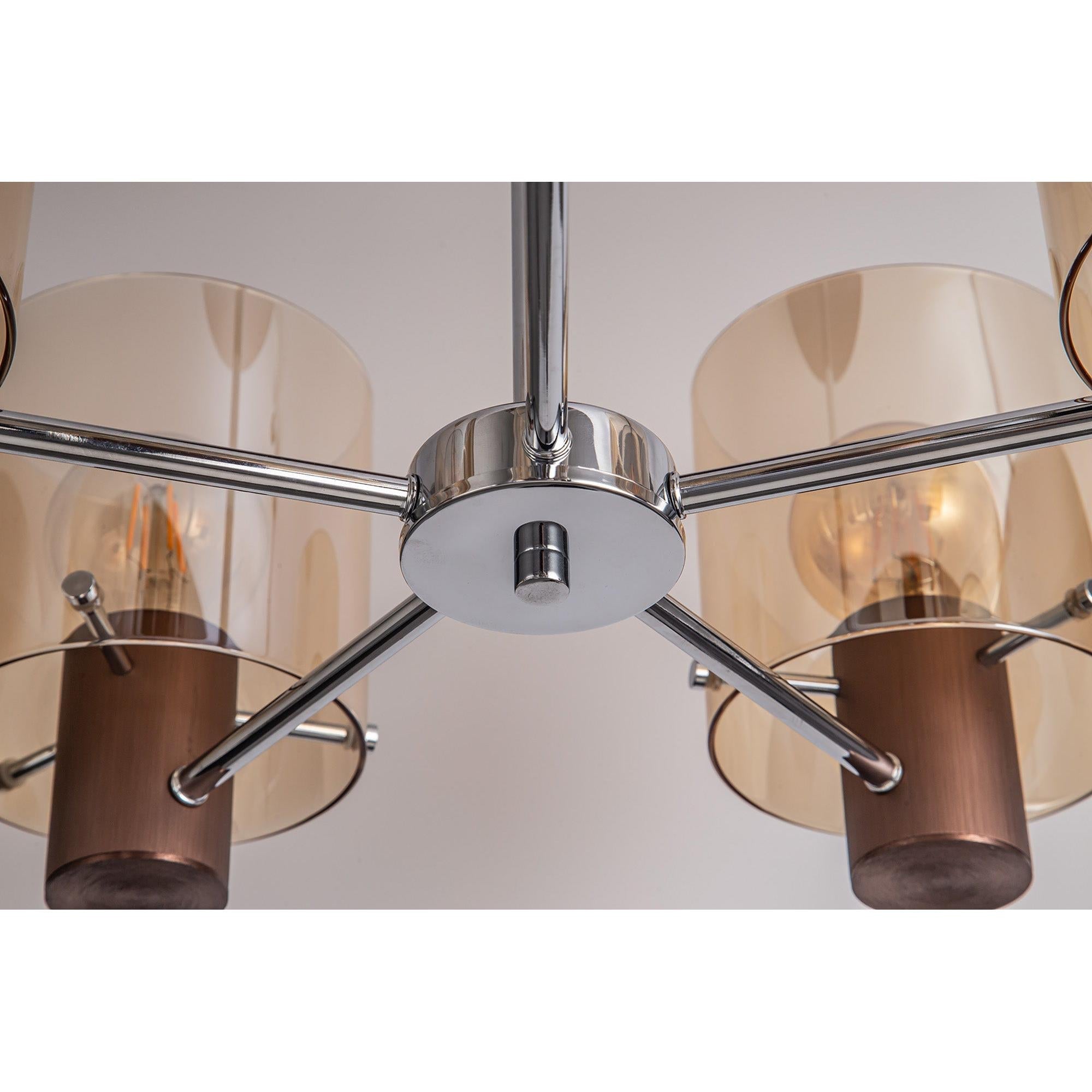 Stylish Brooks 5-Light Semi Flush Mount Fixture