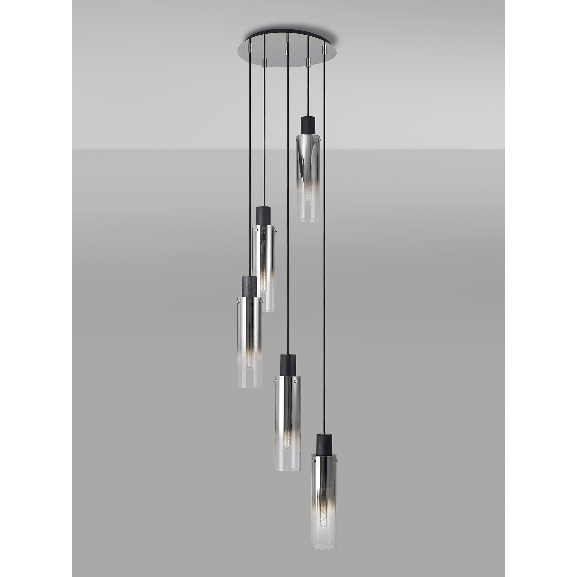 Elegant Brooks Slim 5-Light Round Pendant Fixture