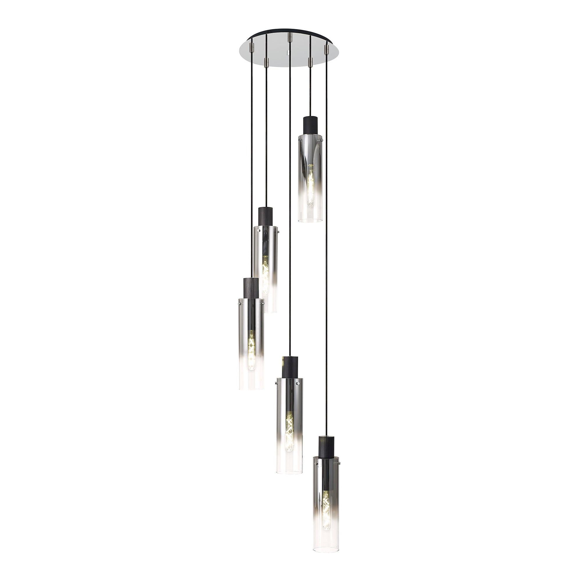 Elegant Brooks Slim 5-Light Round Pendant Fixture