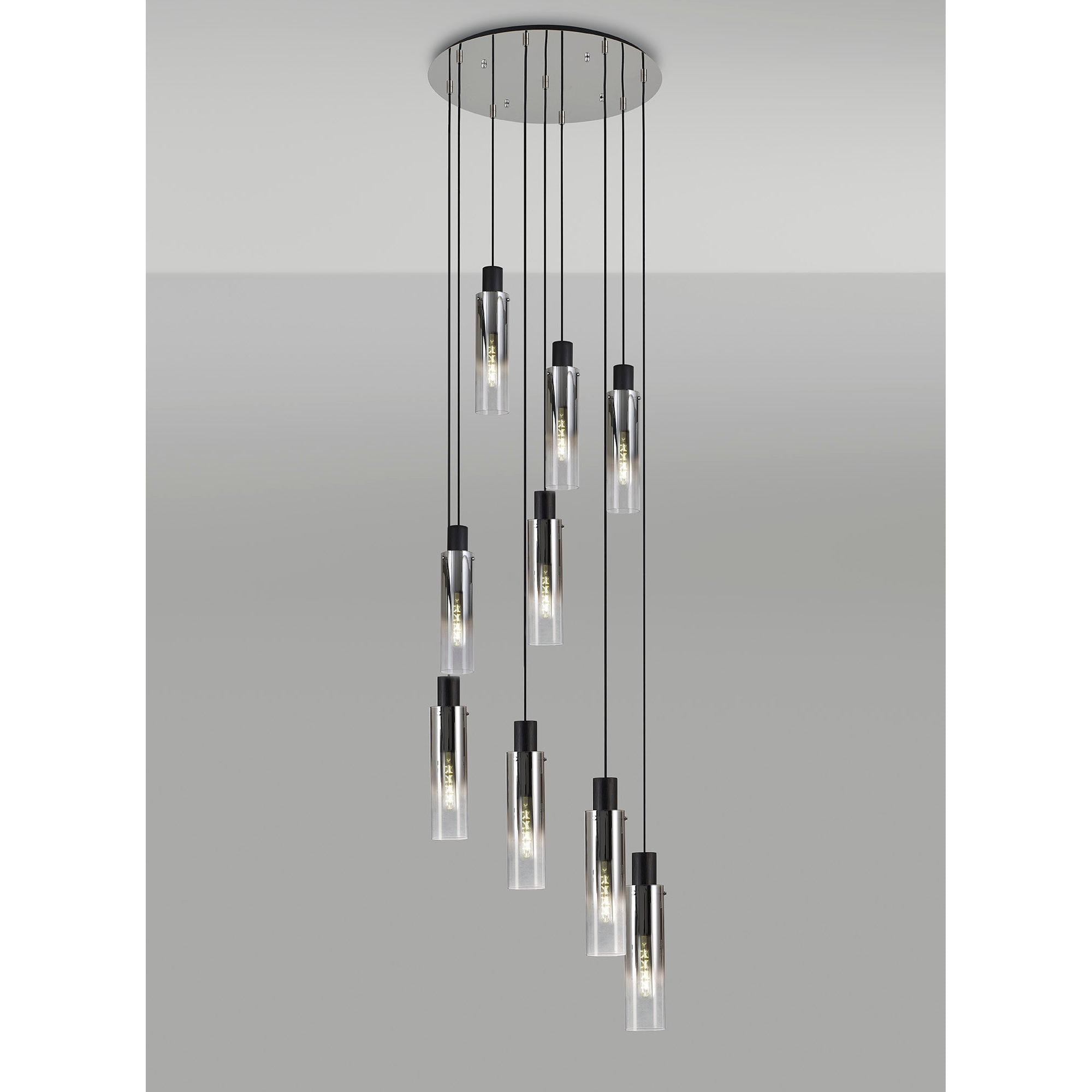 Elegant Brooks Slim Round 9-Light Pendant Fixture