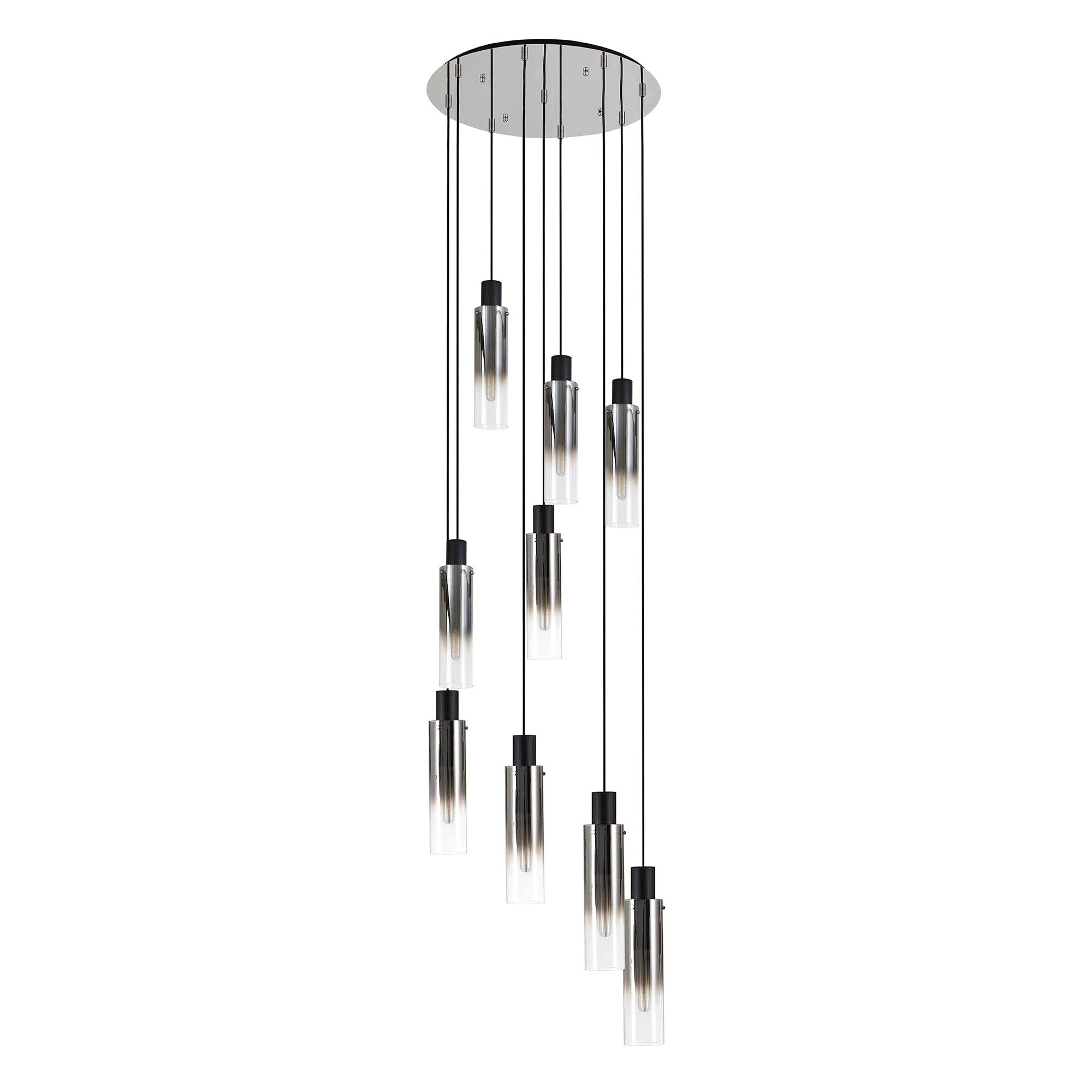 Elegant Brooks Slim Round 9-Light Pendant Fixture