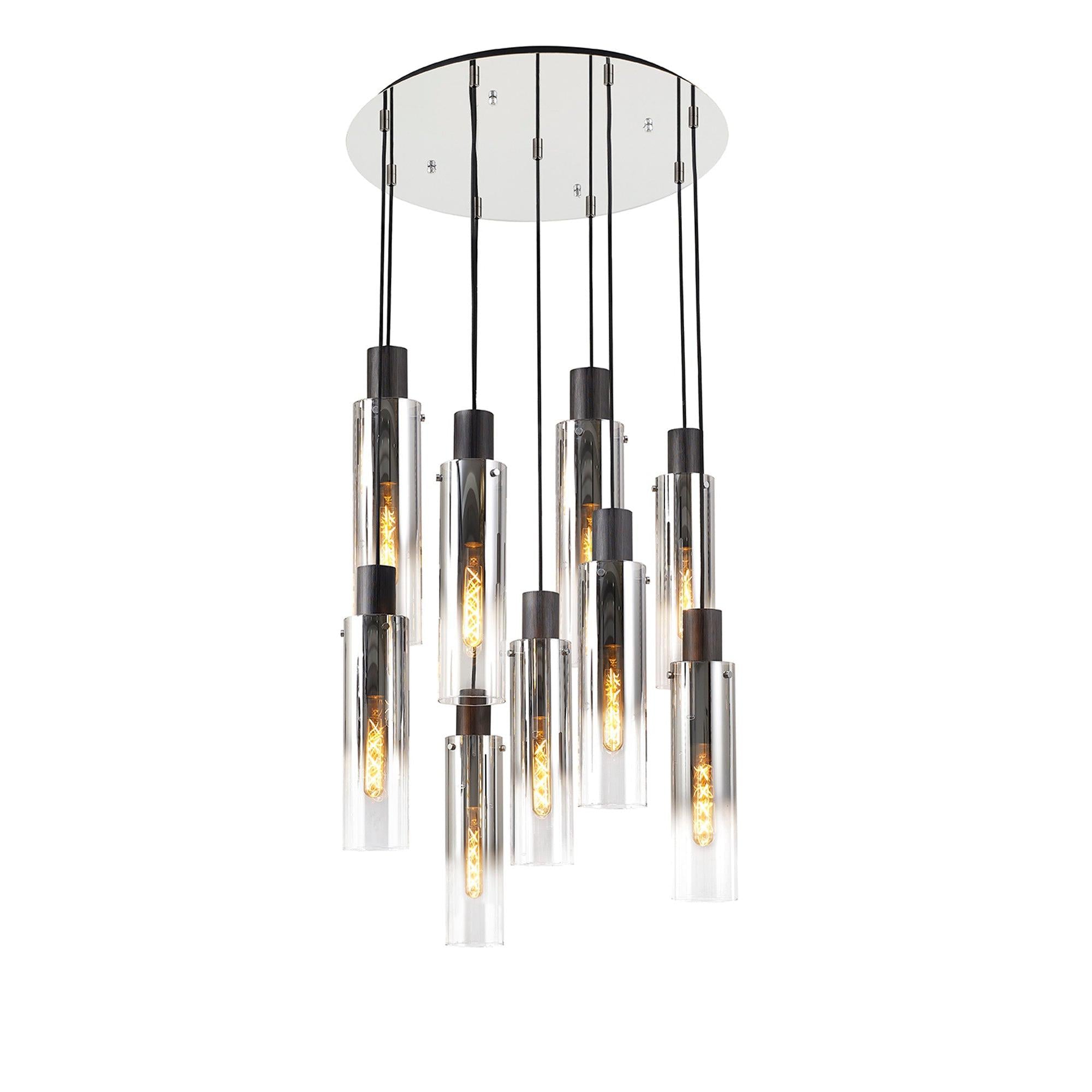 Elegant Brooks Slim Round 9-Light Pendant Fixture