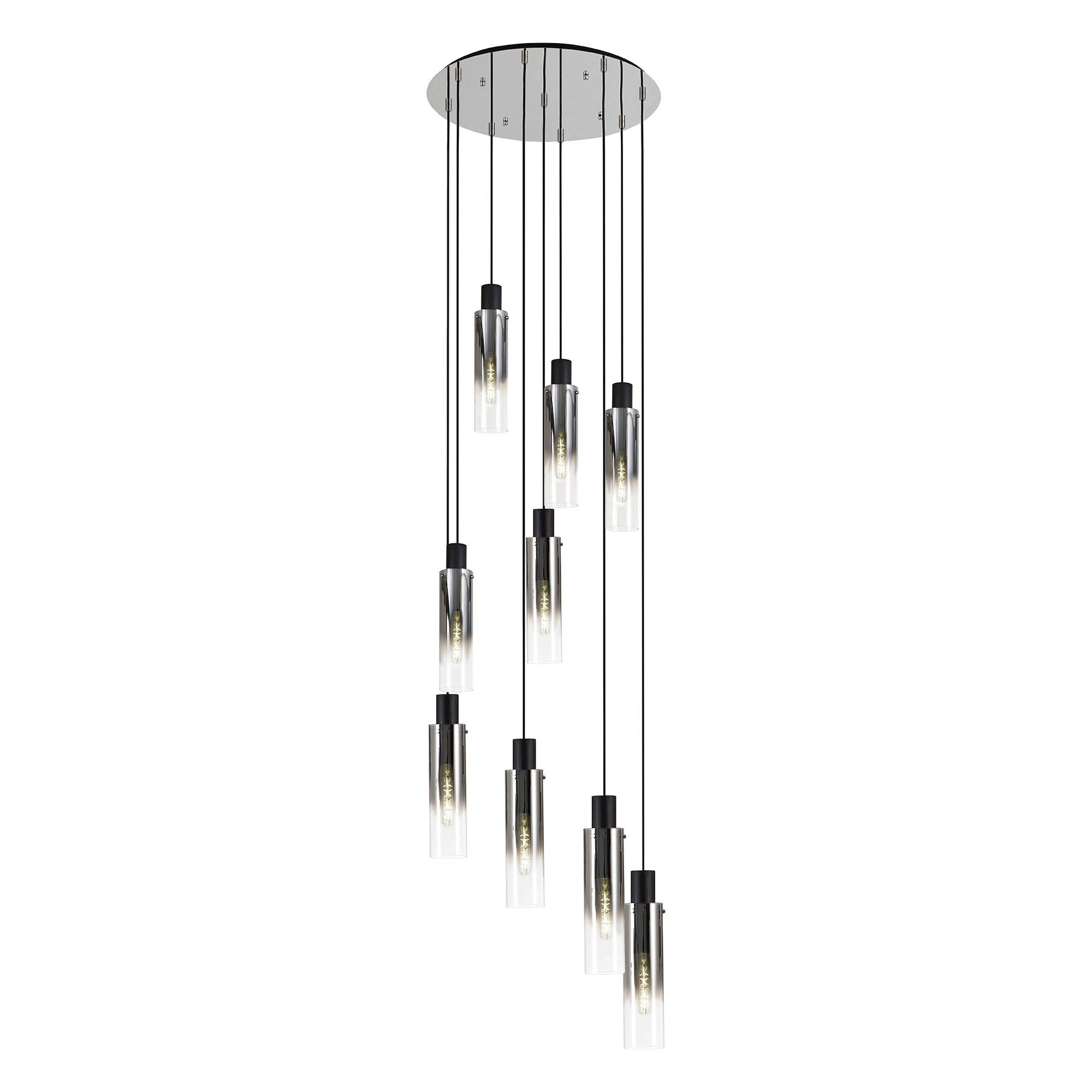 Elegant Brooks Slim Round 9-Light Pendant Fixture