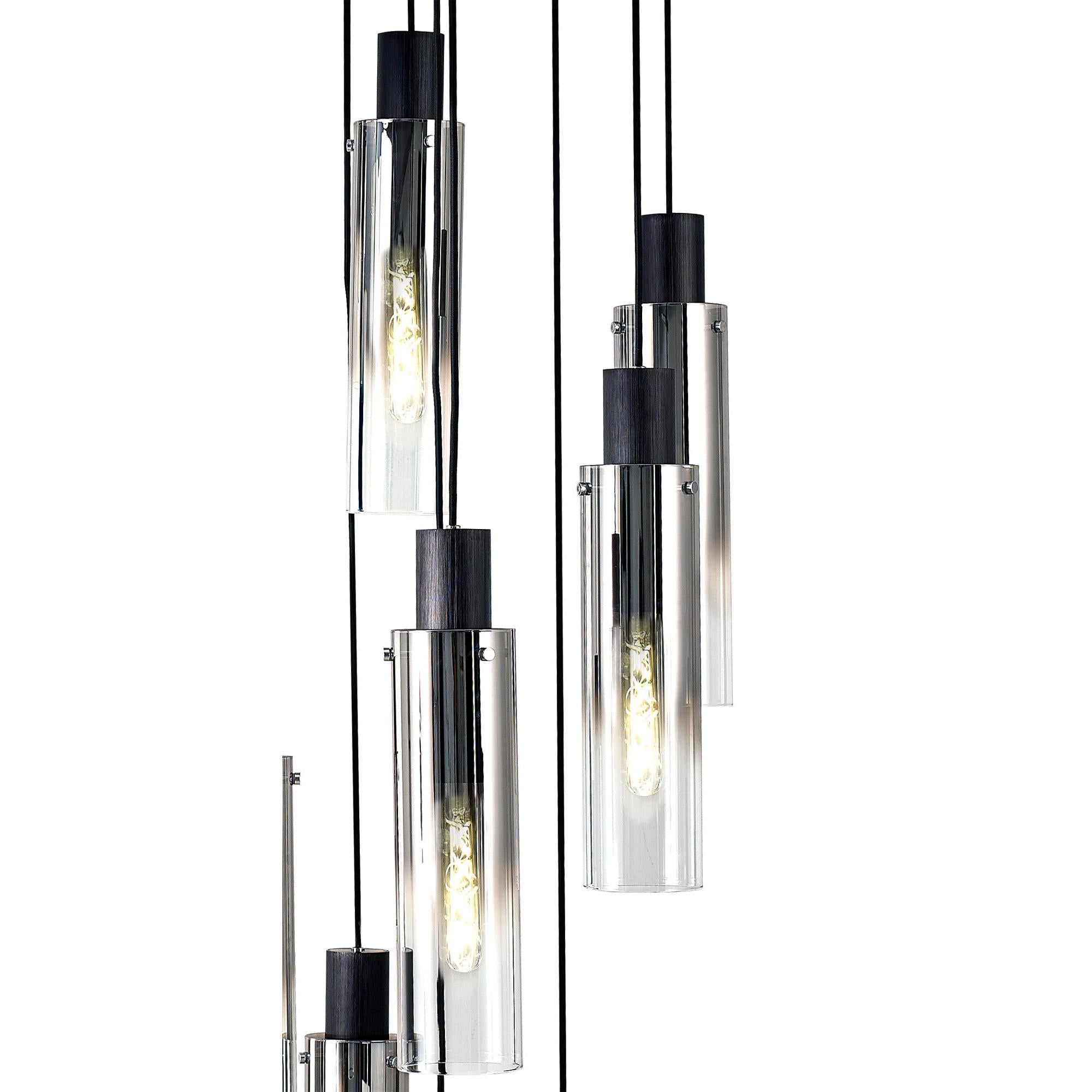 Elegant 15-Light Slim Round Pendant by Brooks