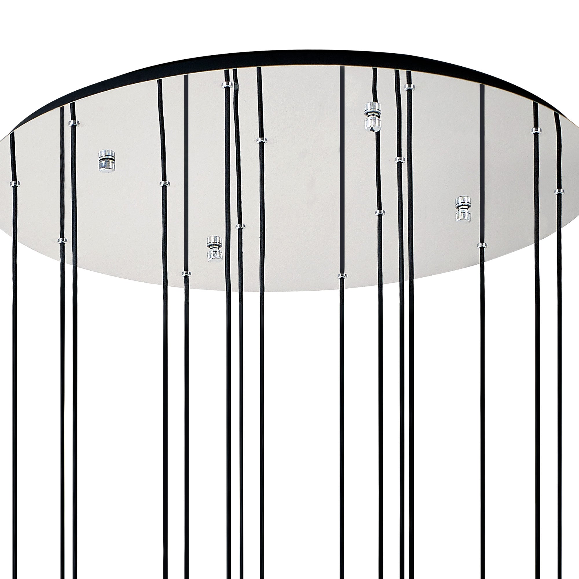 Elegant 15-Light Slim Round Pendant by Brooks