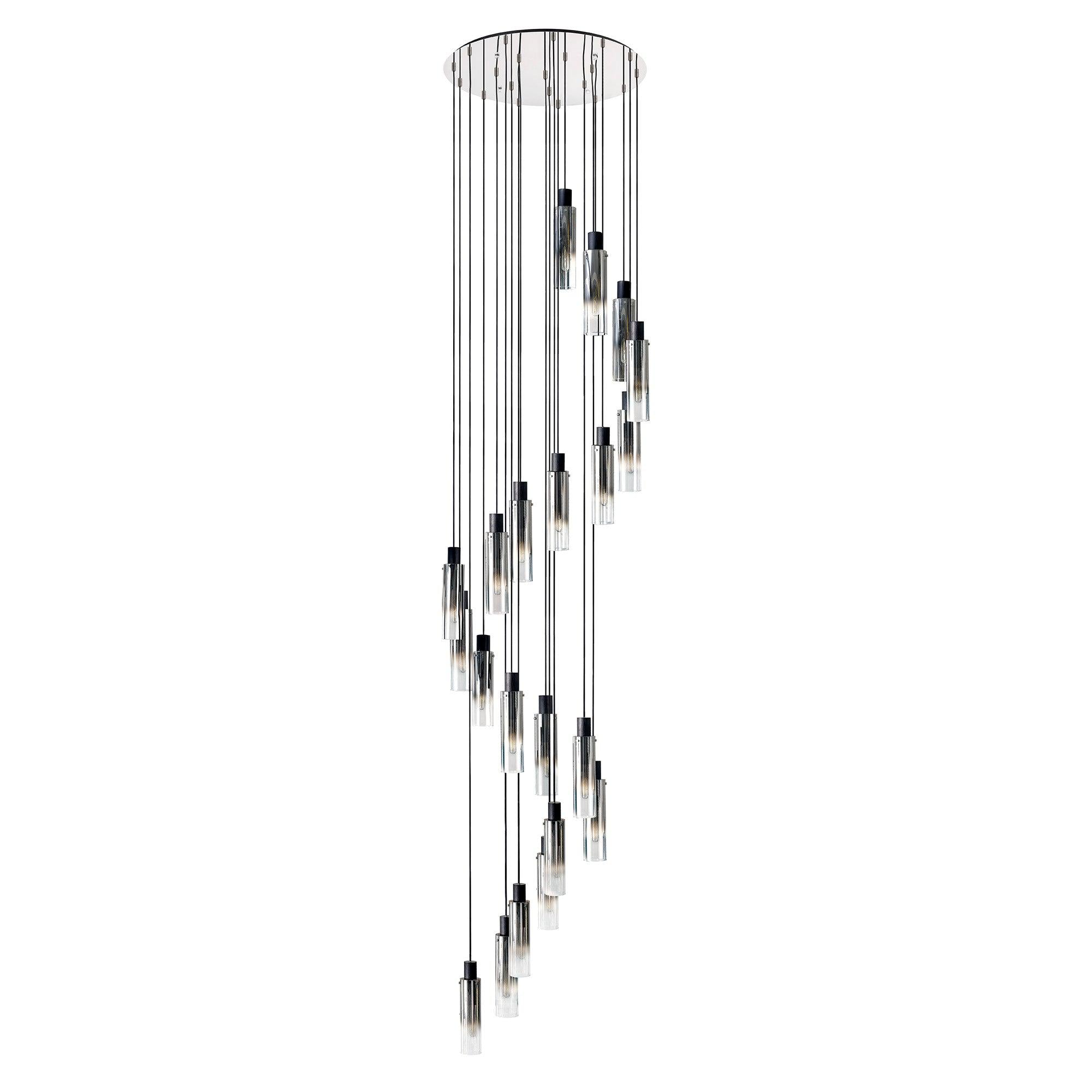 Elegant Brooks Slim Round 21-Light Pendant Fixture