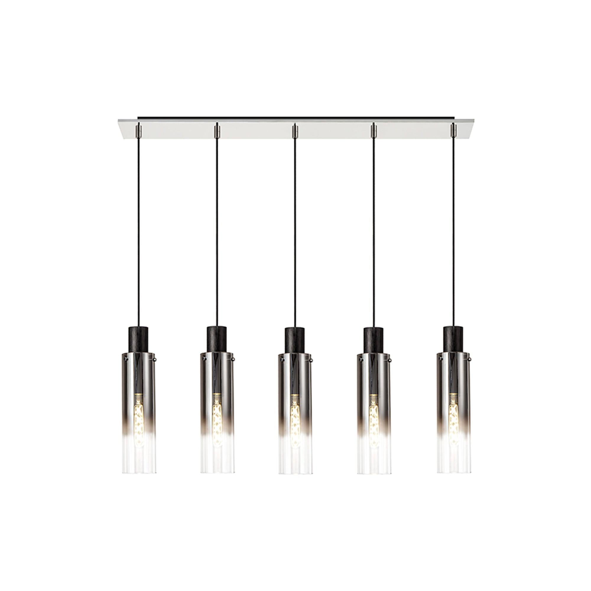 Elegant Brooks 5-Light Slim Linear Pendant Fixture