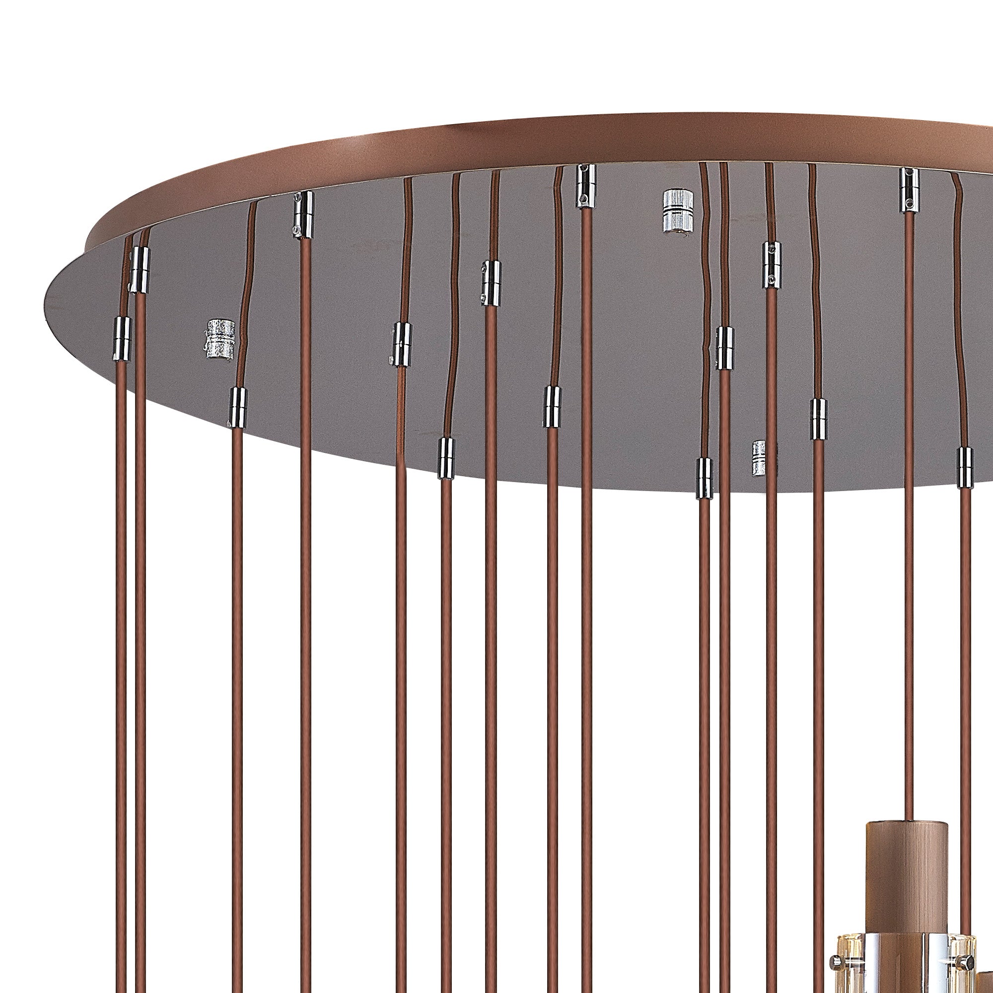 Elegant Brooks Slim Round 21-Light Pendant Fixture