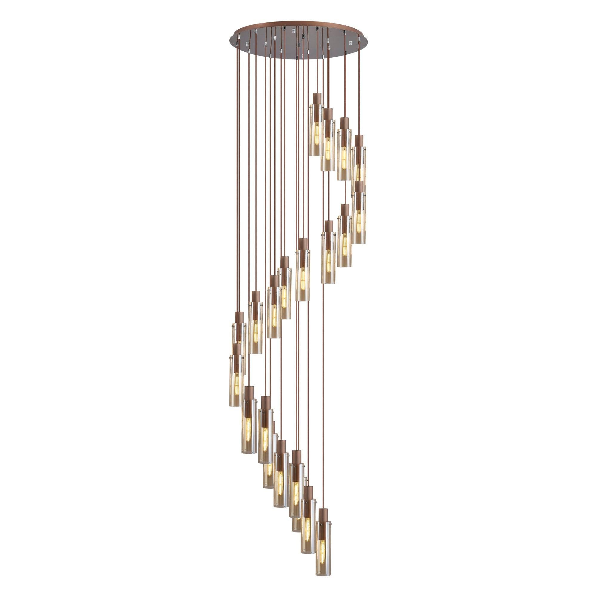 Elegant Brooks Slim Round 21-Light Pendant Fixture