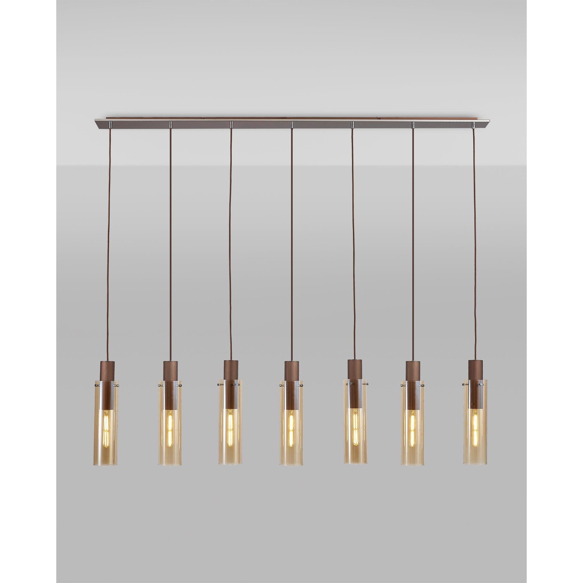 Elegant Brooks Slim 7-Light Linear Pendant