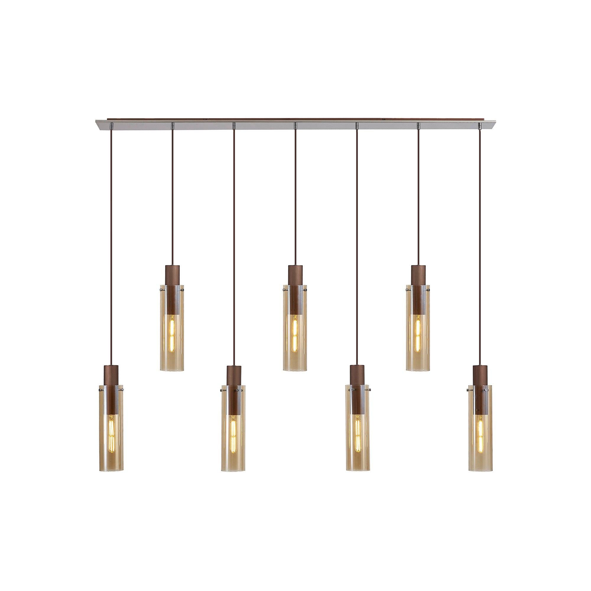 Elegant Brooks Slim 7-Light Linear Pendant