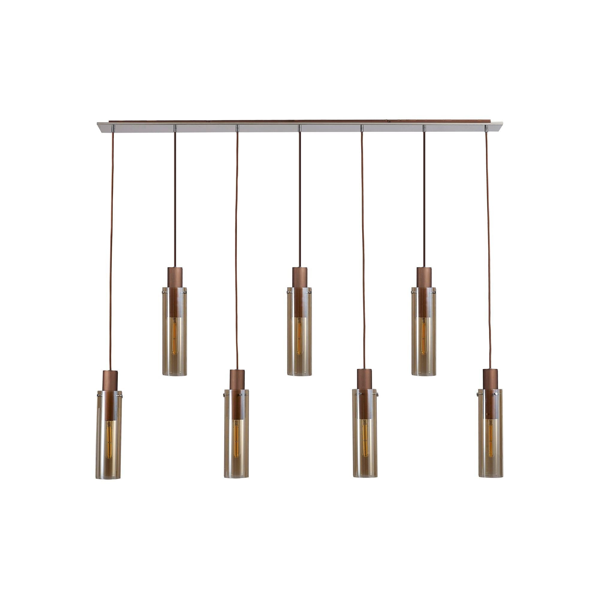 Elegant Brooks Slim 7-Light Linear Pendant