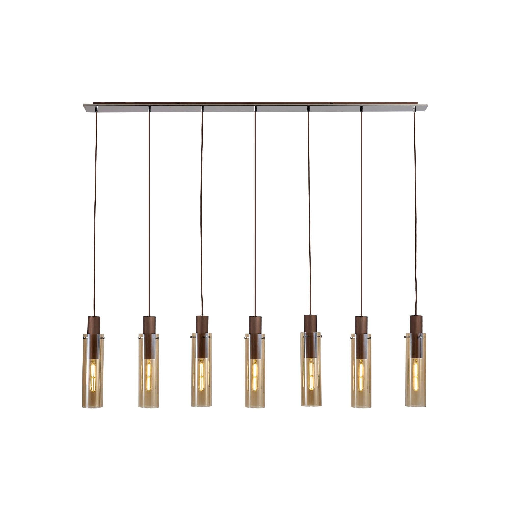 Elegant Brooks Slim 7-Light Linear Pendant